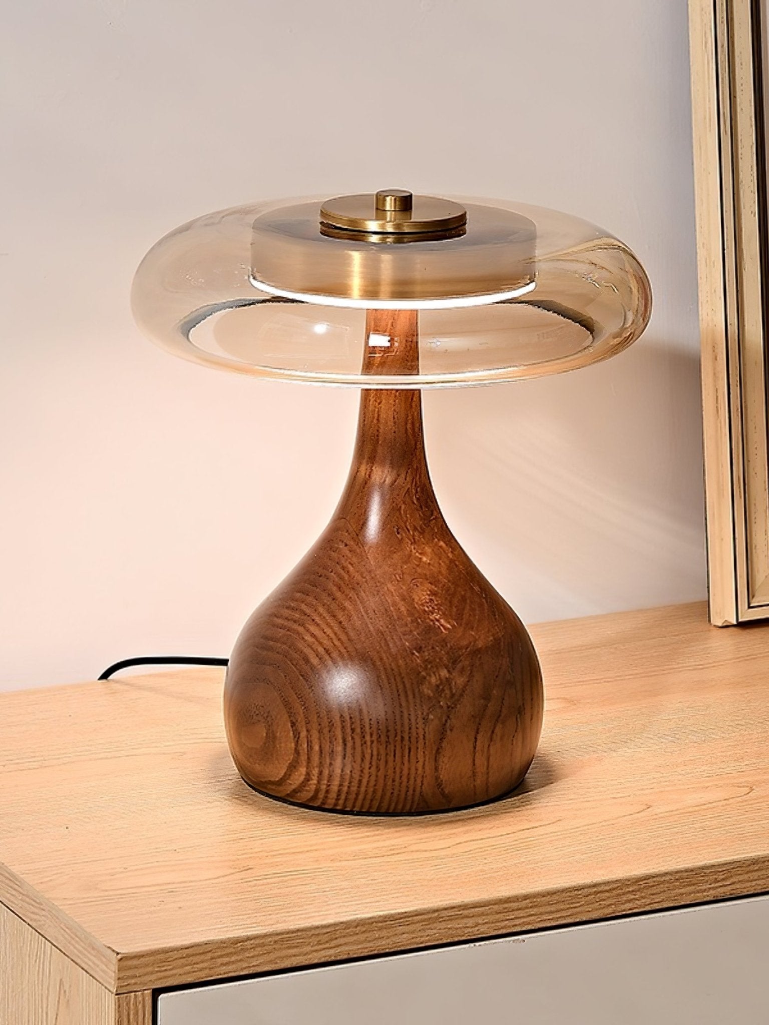 Bux Modern Wood Table Lamp-Neutral Decor