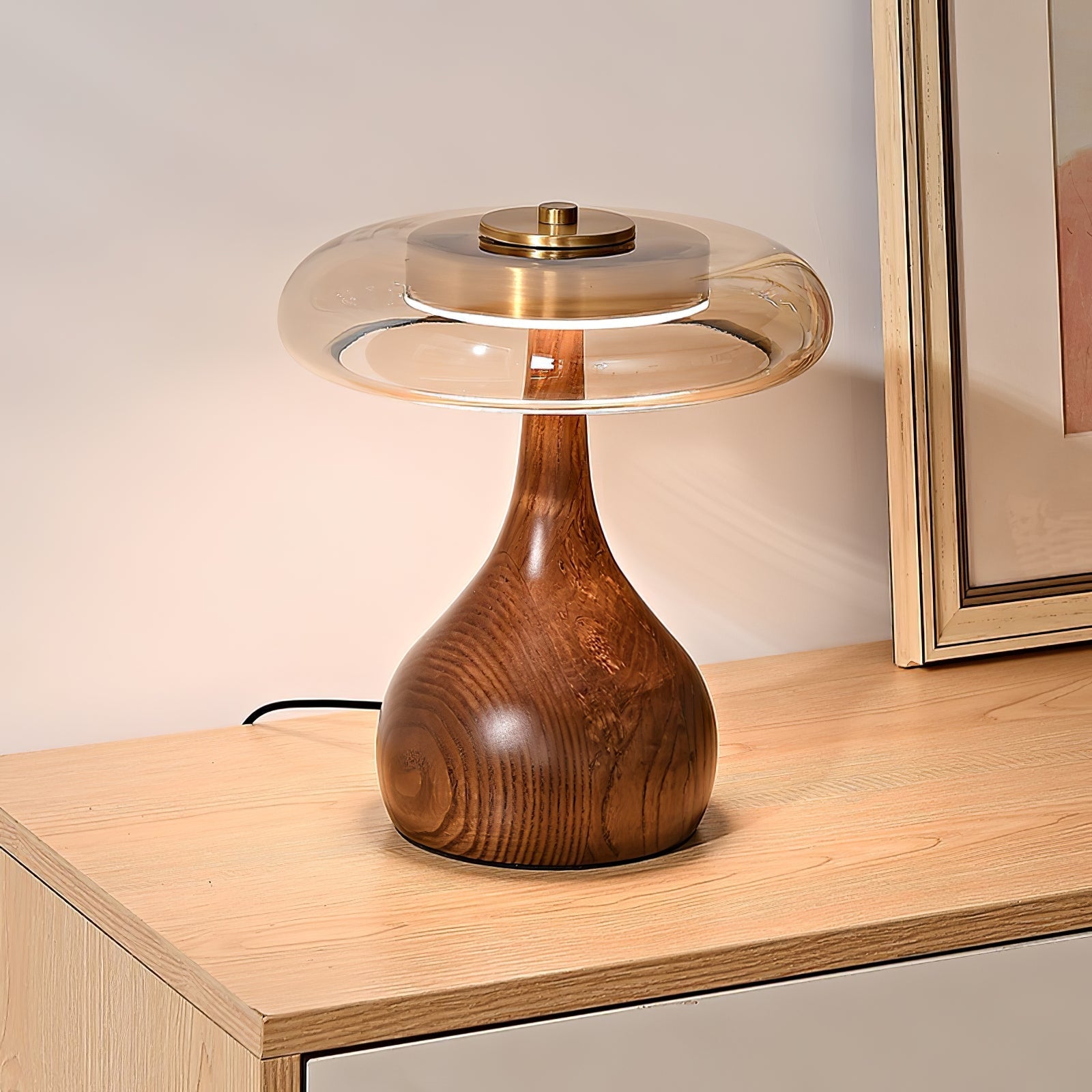 Bux Modern Wood Table Lamp-Neutral Decor