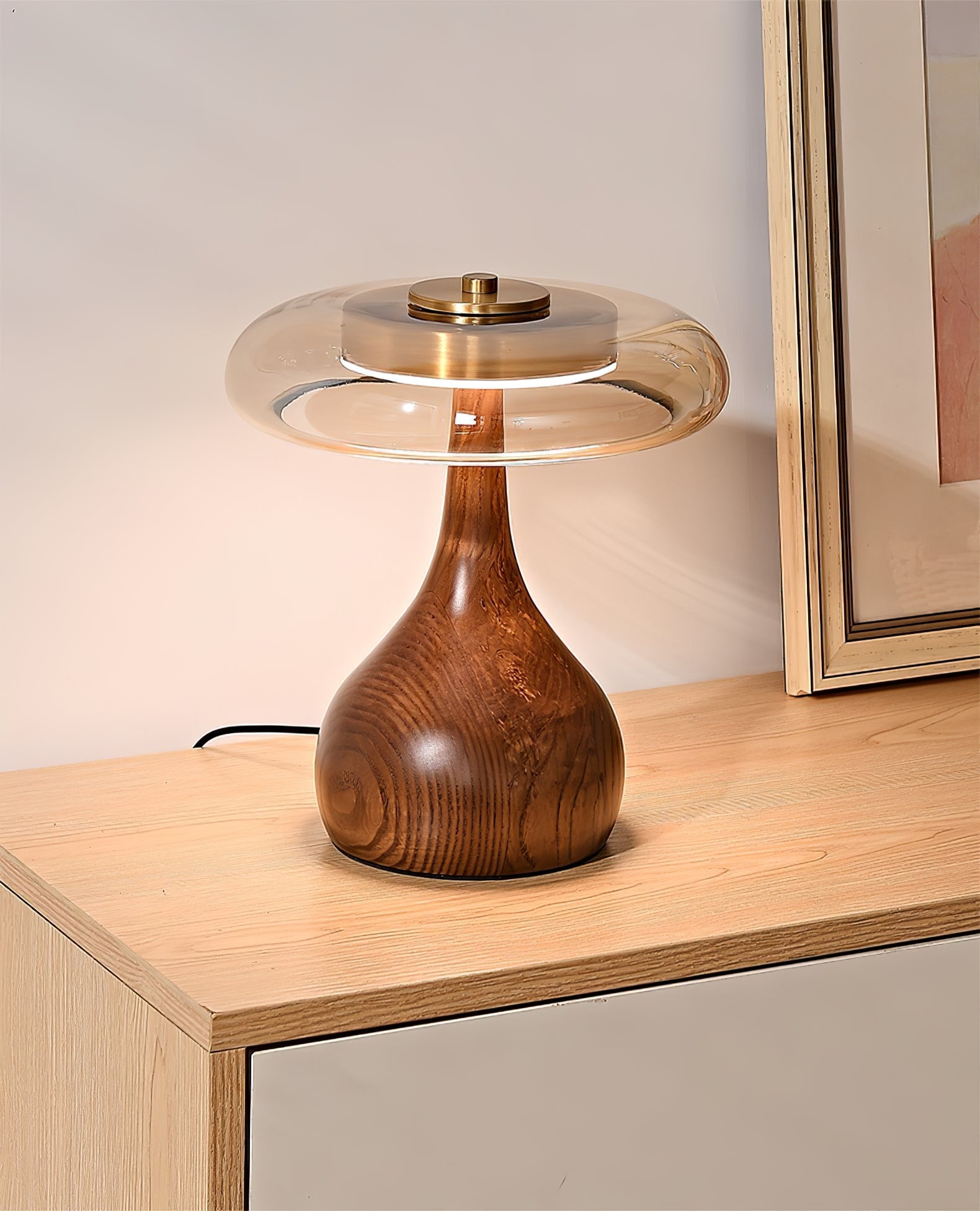 Bux Modern Wood Table Lamp-Neutral Decor
