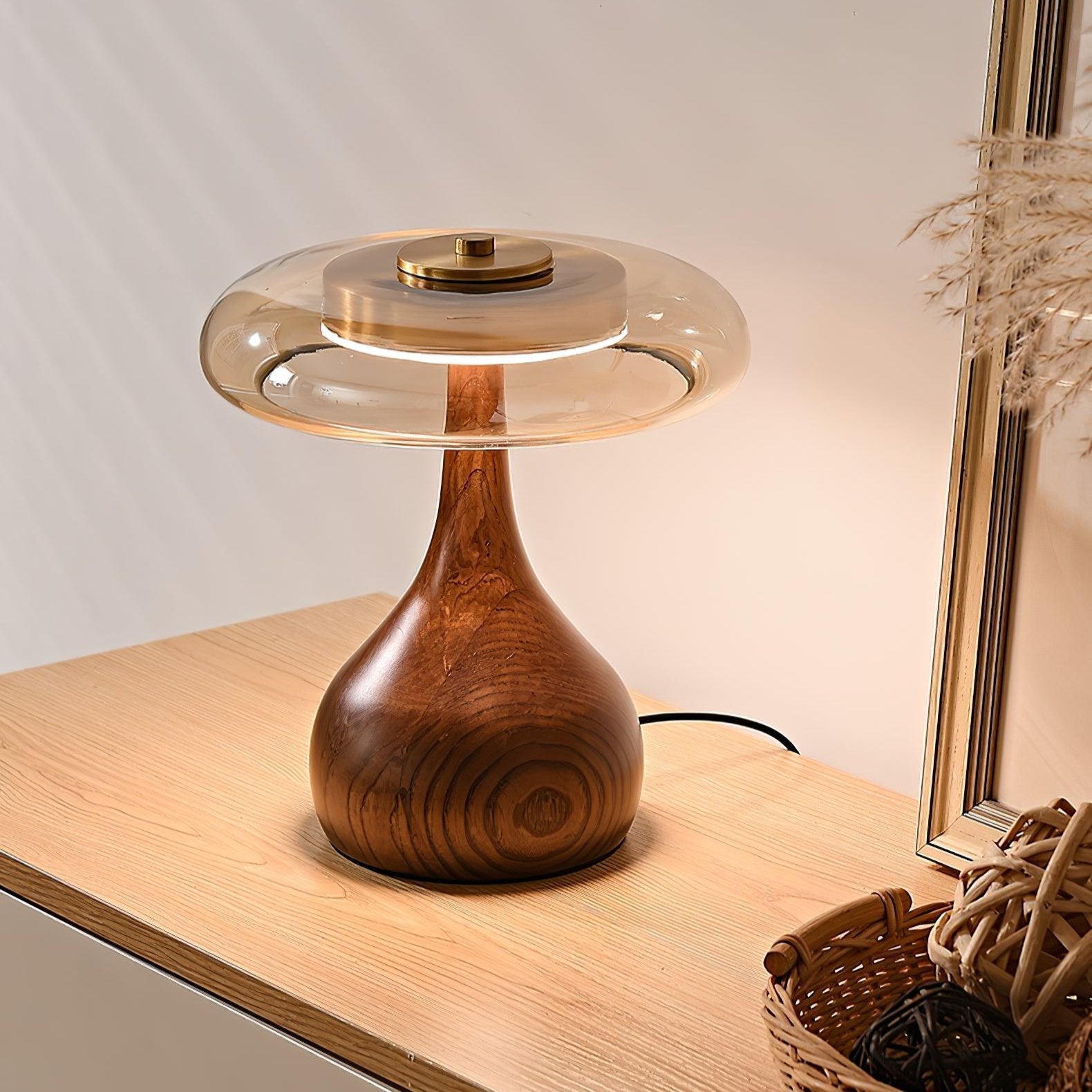 Bux Modern Wood Table Lamp-Neutral Decor