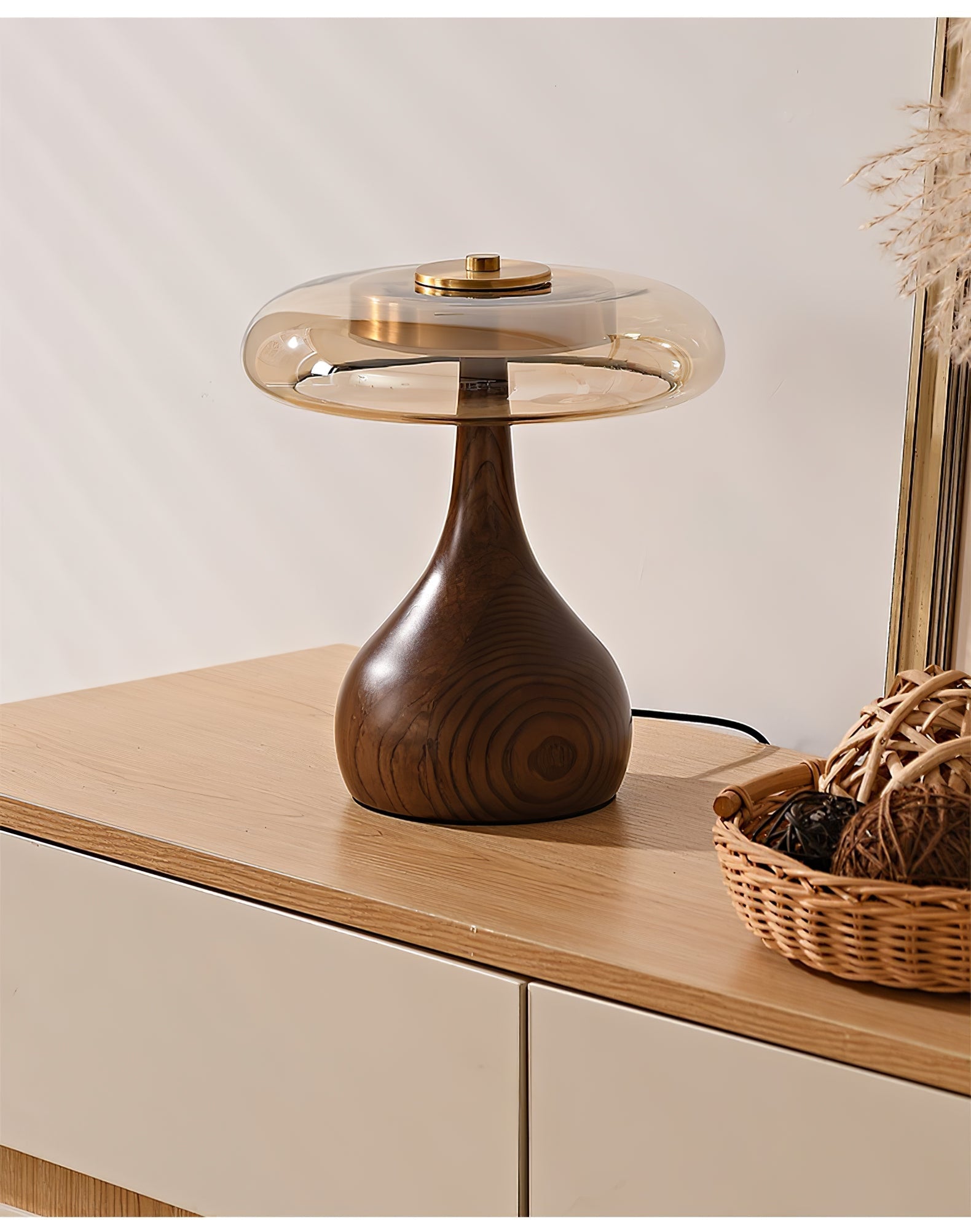 Bux Modern Wood Table Lamp-Neutral Decor