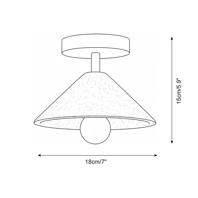 Bramwell Travertine Ceiling Lamp