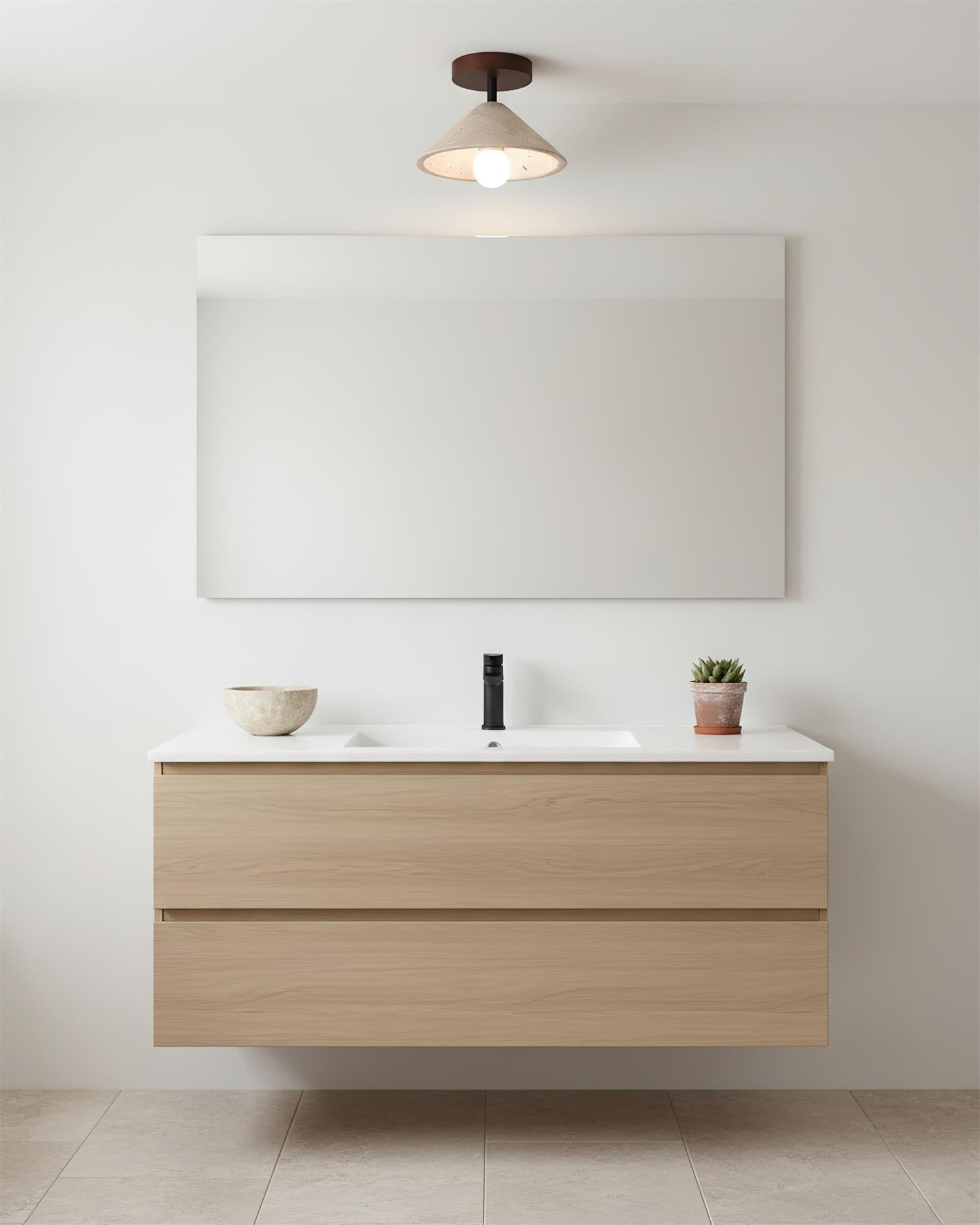 Bramwell Travertine Ceiling Lamp