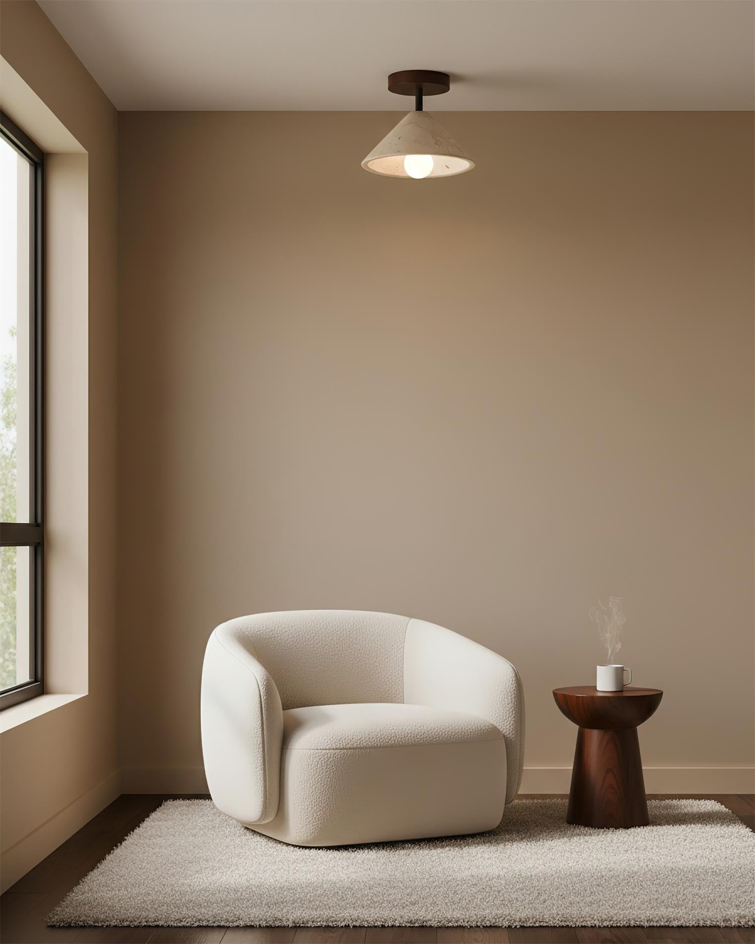 Bramwell Travertine Ceiling Lamp