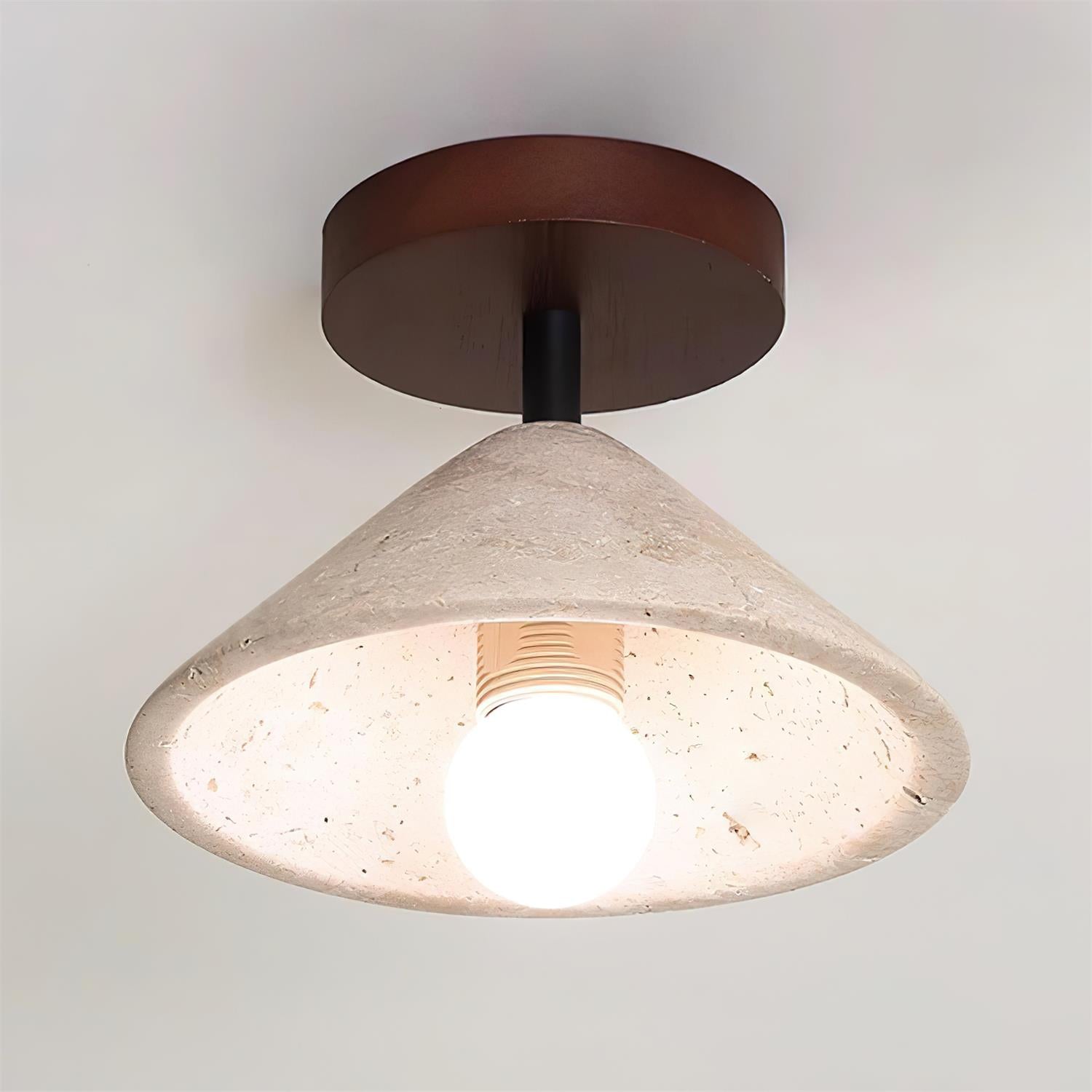 Bramwell Travertine Ceiling Lamp