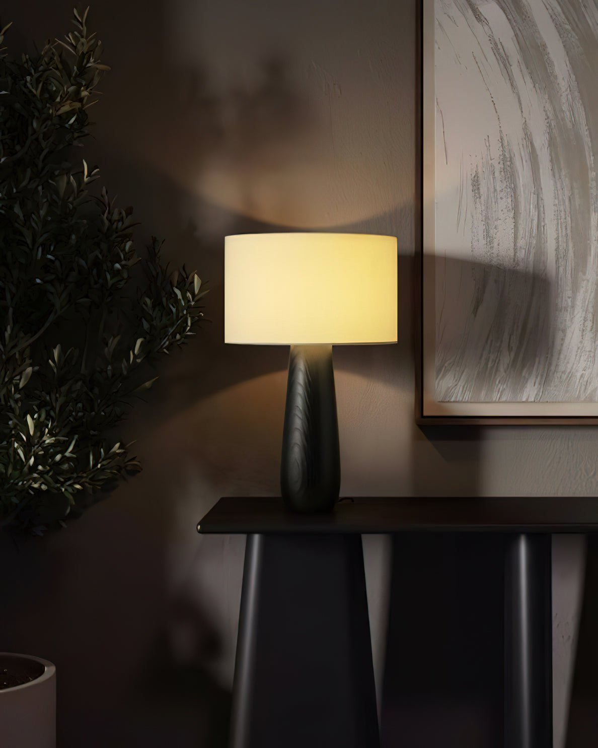 Aero Nordic Fabric Table Lamp-Neutral Decor