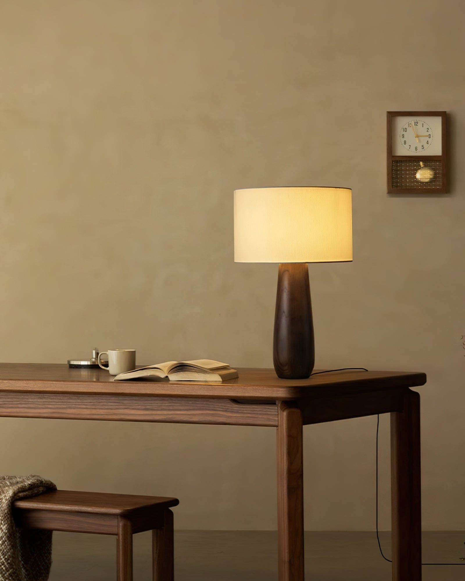 Aero Nordic Fabric Table Lamp-Neutral Decor