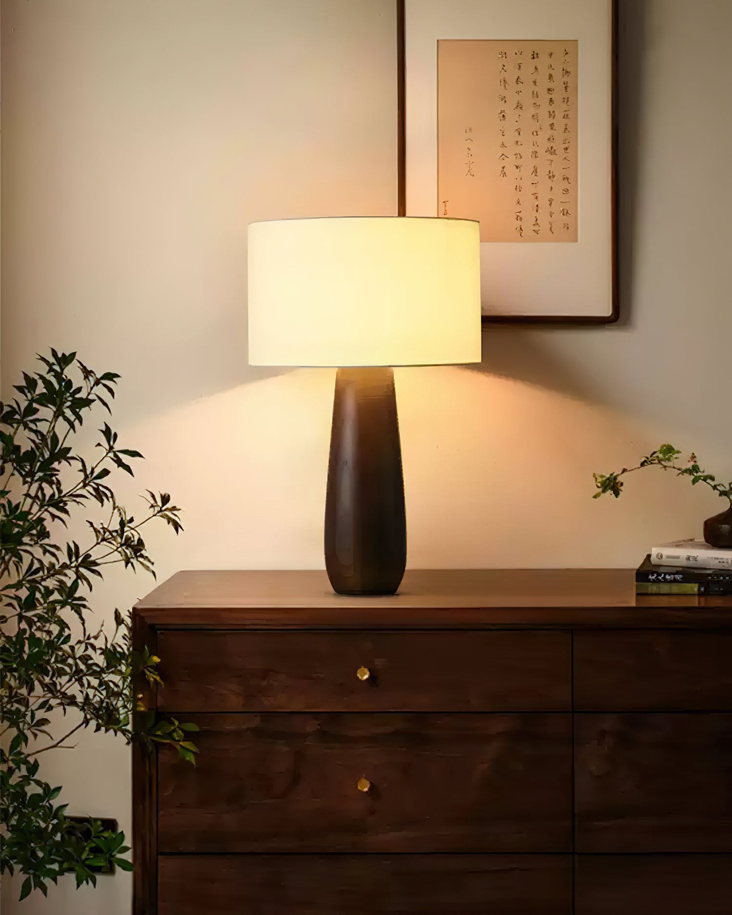 Aero Nordic Fabric Table Lamp-Neutral Decor