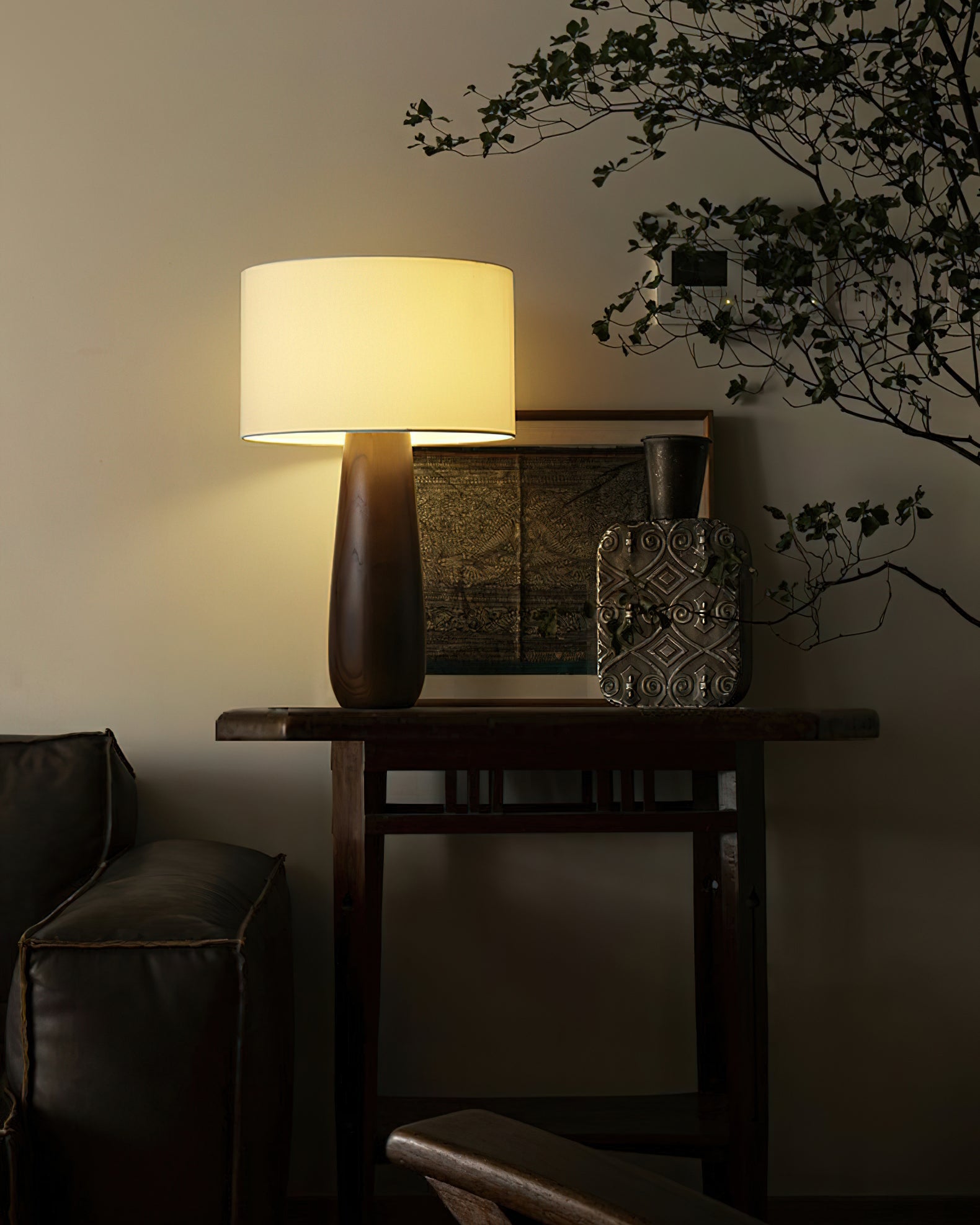 Aero Nordic Fabric Table Lamp-Neutral Decor