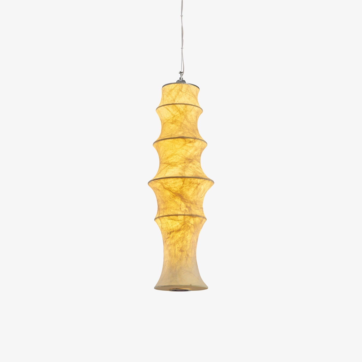 Elraeor Layered Mulberry Silk Pendant Light-Neutral Decor