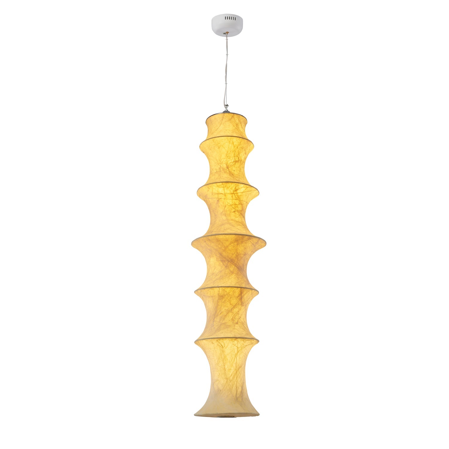 Elraeor Layered Mulberry Silk Pendant Light-Neutral Decor