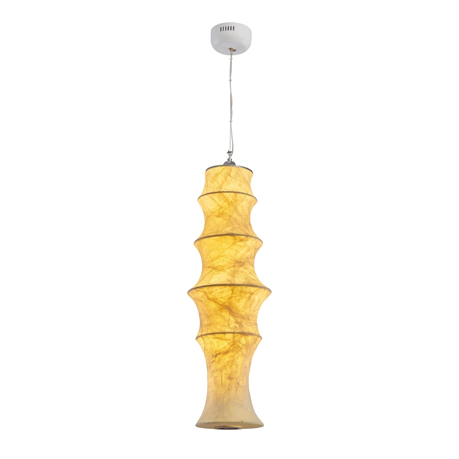 Elraeor Layered Mulberry Silk Pendant Light-Neutral Decor