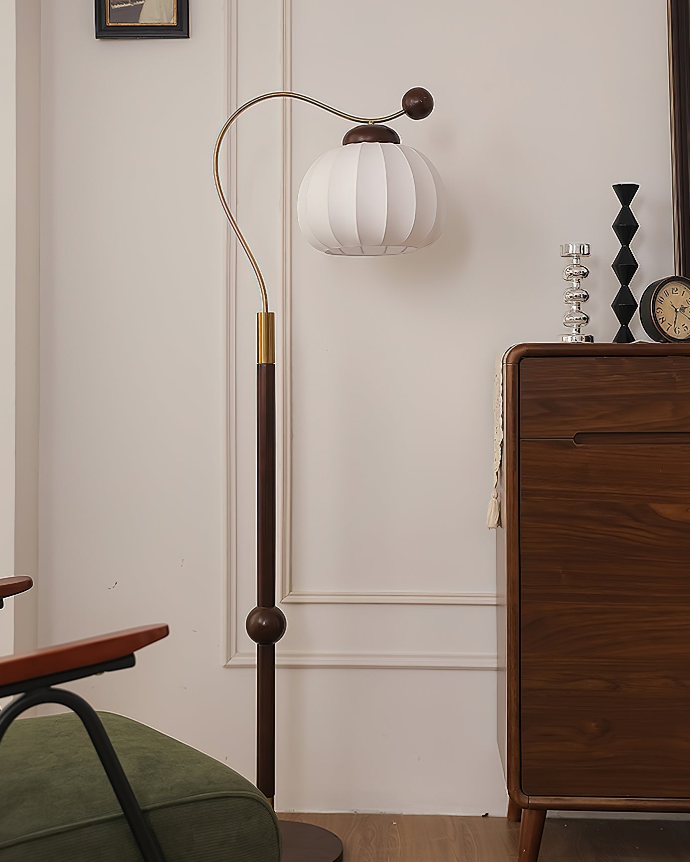 Devenor Silk Wood Floor Lamp-Neutral Decor