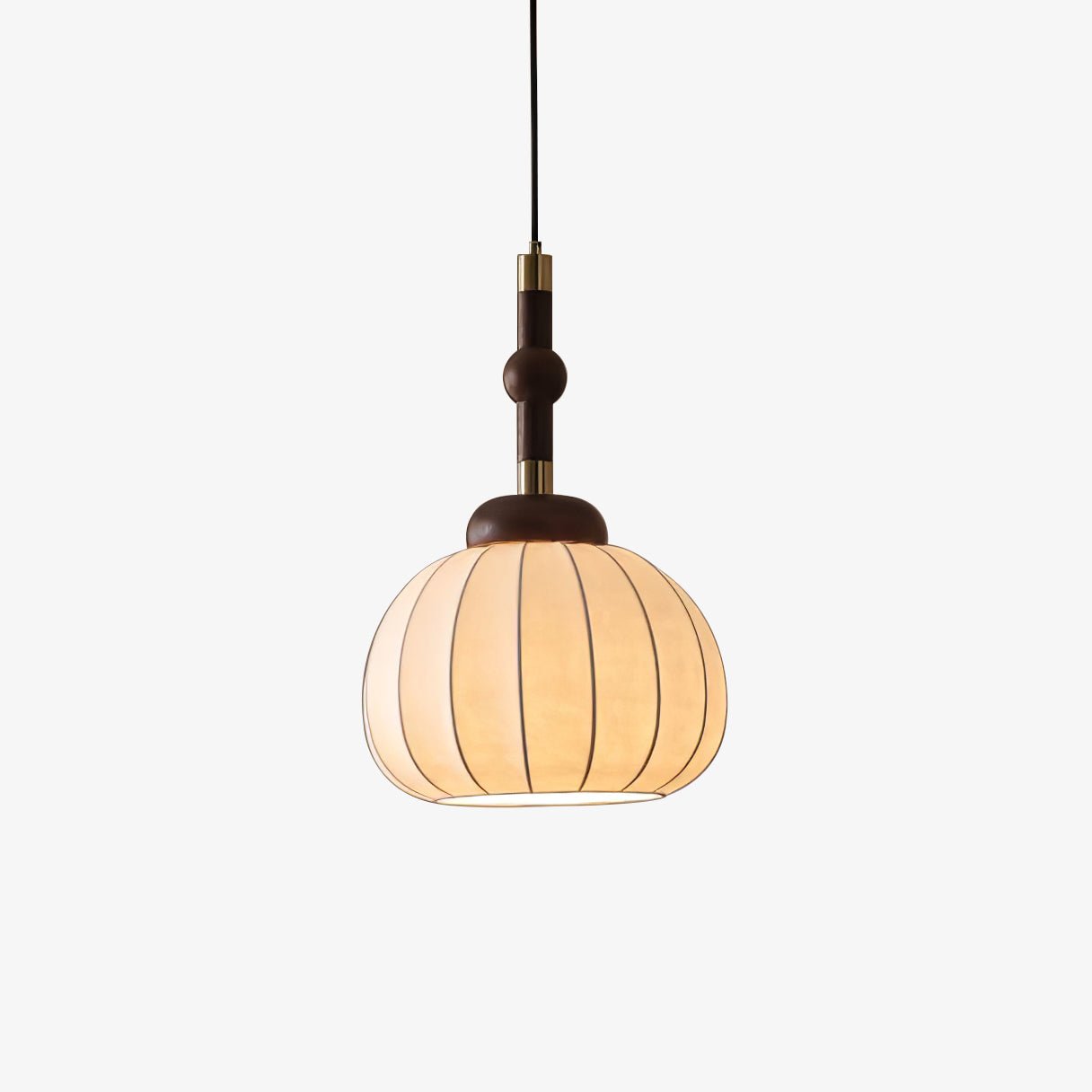 Livenor Silk & Wood Scandinavian Pendant Lamp-Neutral Decor