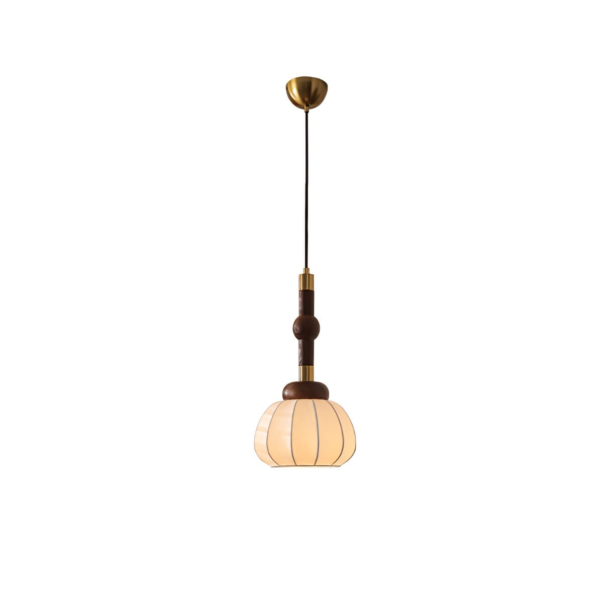 Livenor Silk & Wood Scandinavian Pendant Lamp-Neutral Decor