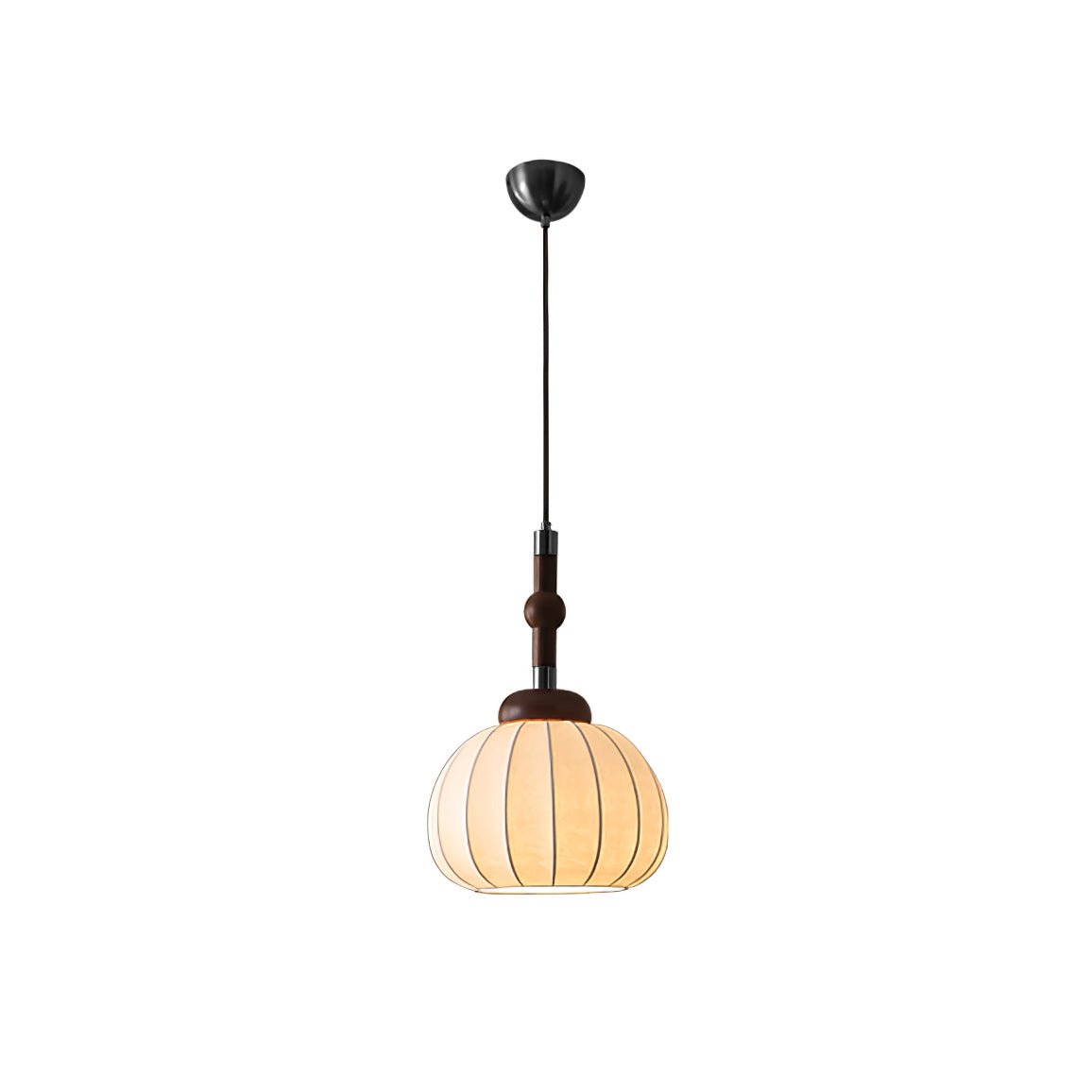 Livenor Silk & Wood Scandinavian Pendant Lamp-Neutral Decor