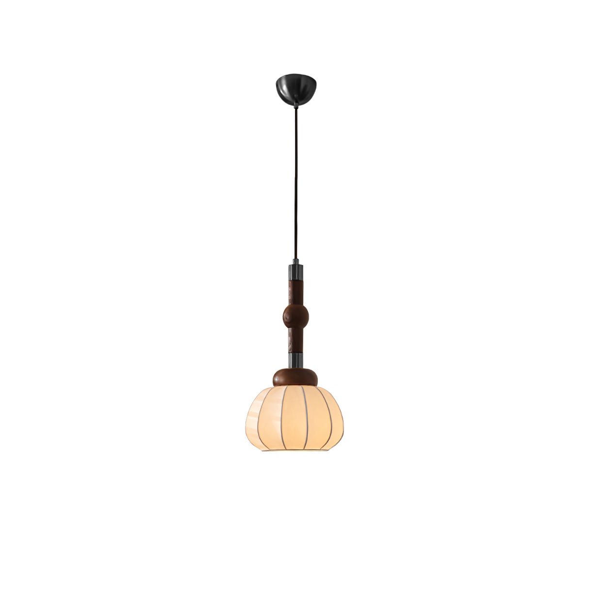 Livenor Silk & Wood Scandinavian Pendant Lamp-Neutral Decor