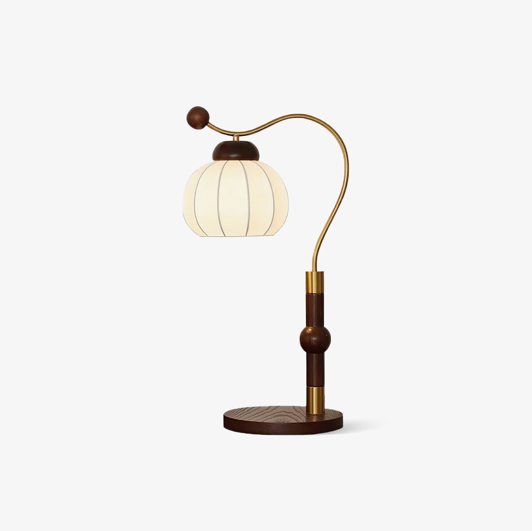 Zyran Silk Wood Retro Table Lamp-Neutral Decor