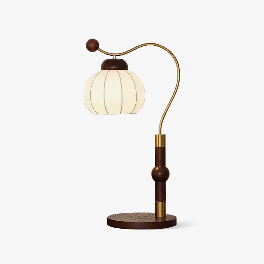 Zyran Silk Wood Retro Table Lamp-Neutral Decor