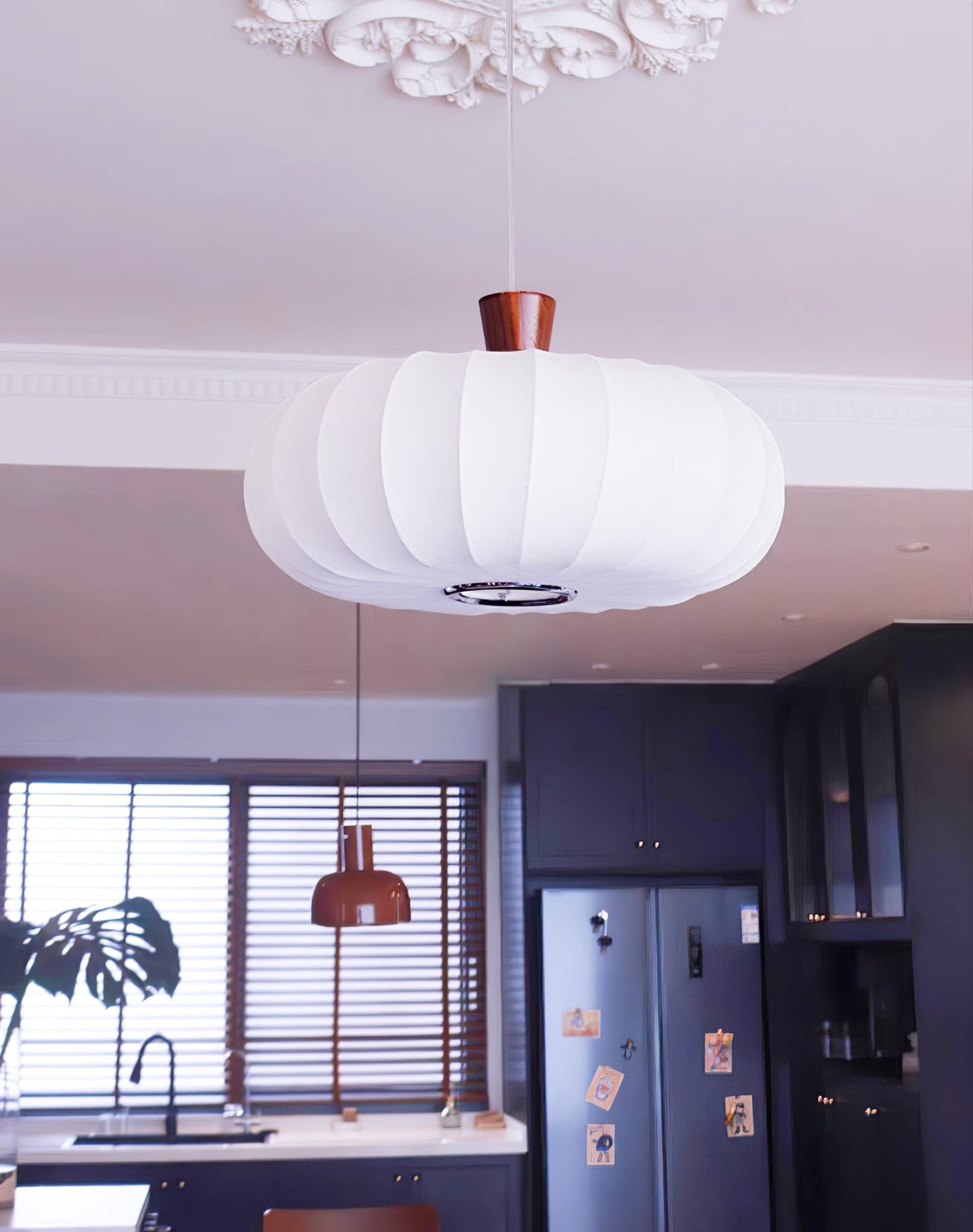 Arixo Silk Wood Retro Pendant Light-Neutral Decor