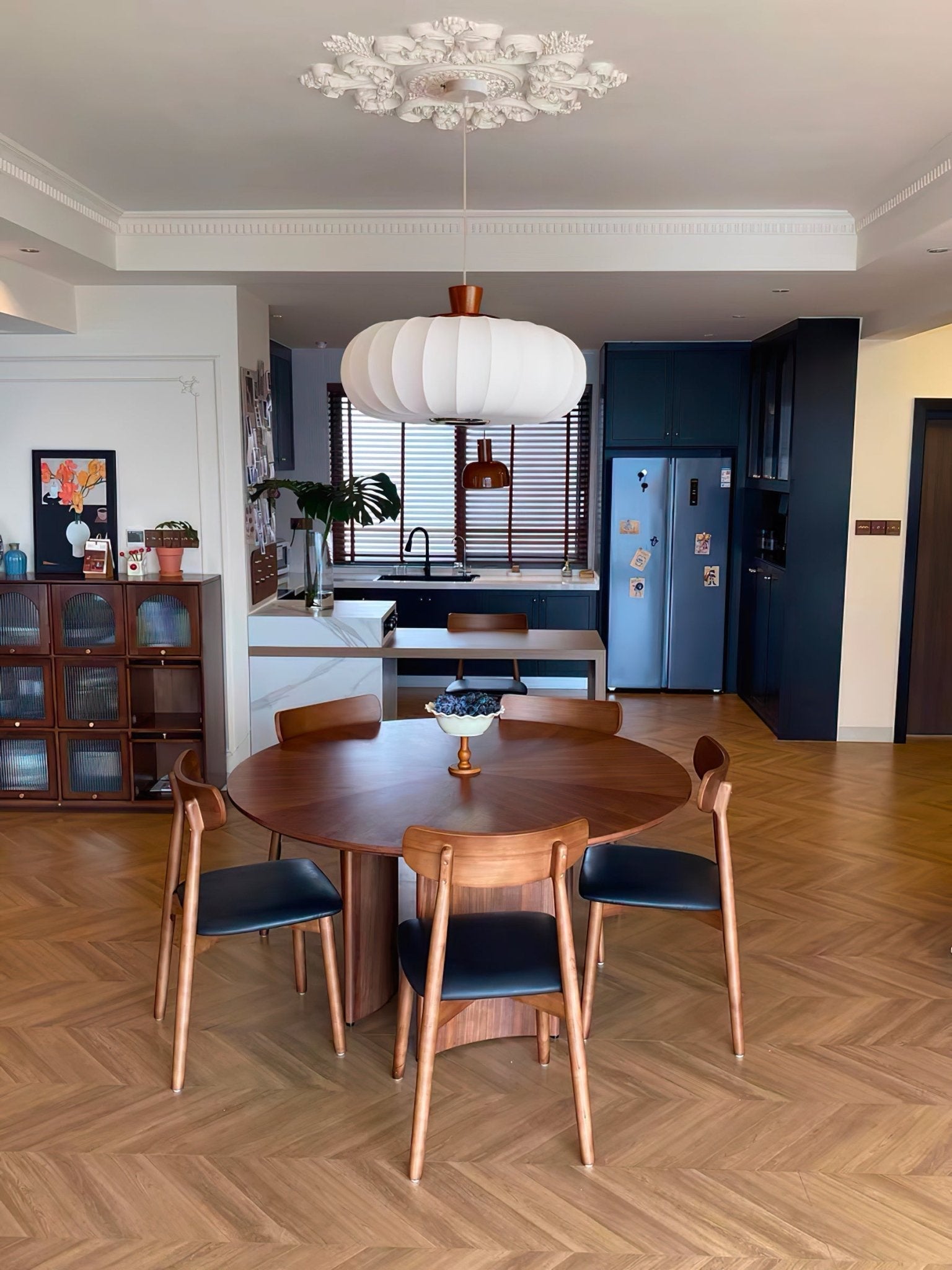 Arixo Silk Wood Retro Pendant Light-Neutral Decor