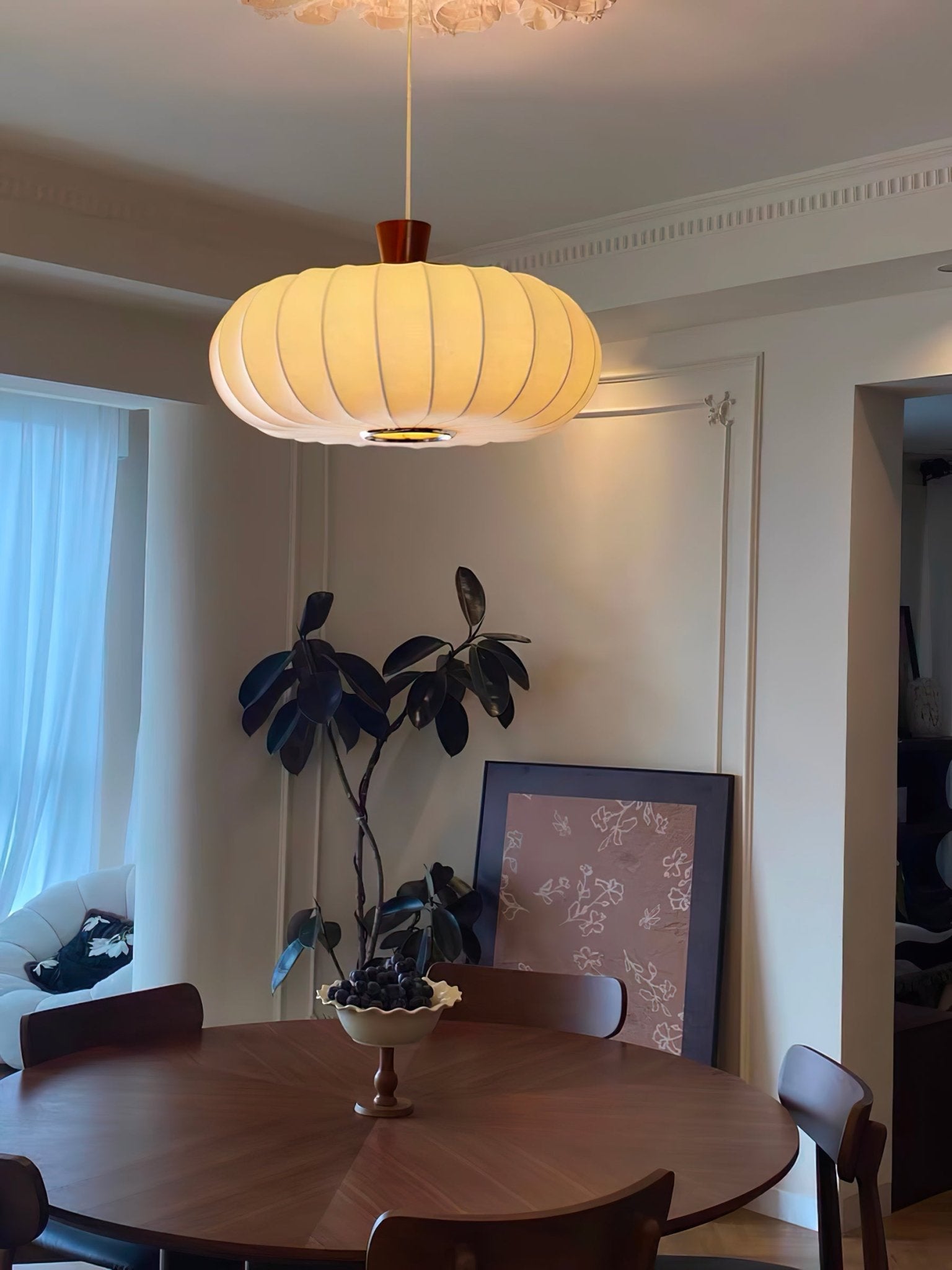 Arixo Silk Wood Retro Pendant Light-Neutral Decor