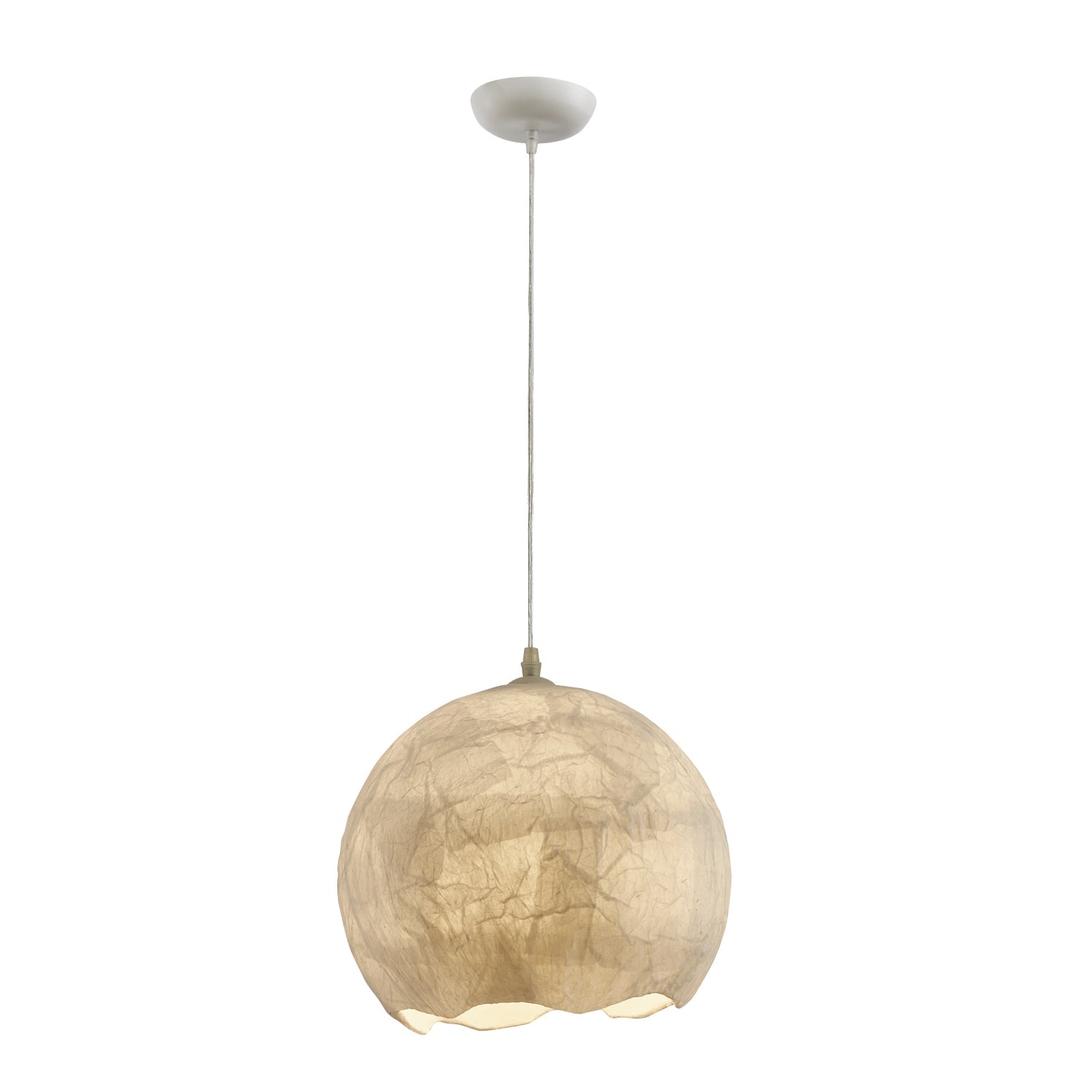 Nest Organic Silk Pendant Lamp-Neutral Decor