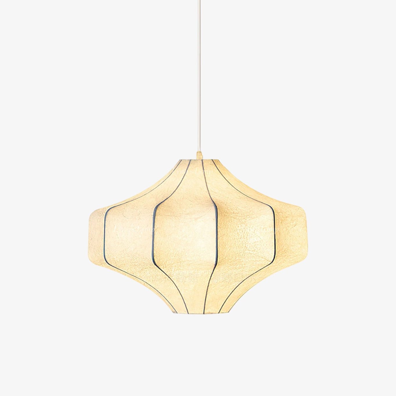 Silken Aura Silk Pendant Lamp-Neutral Decor