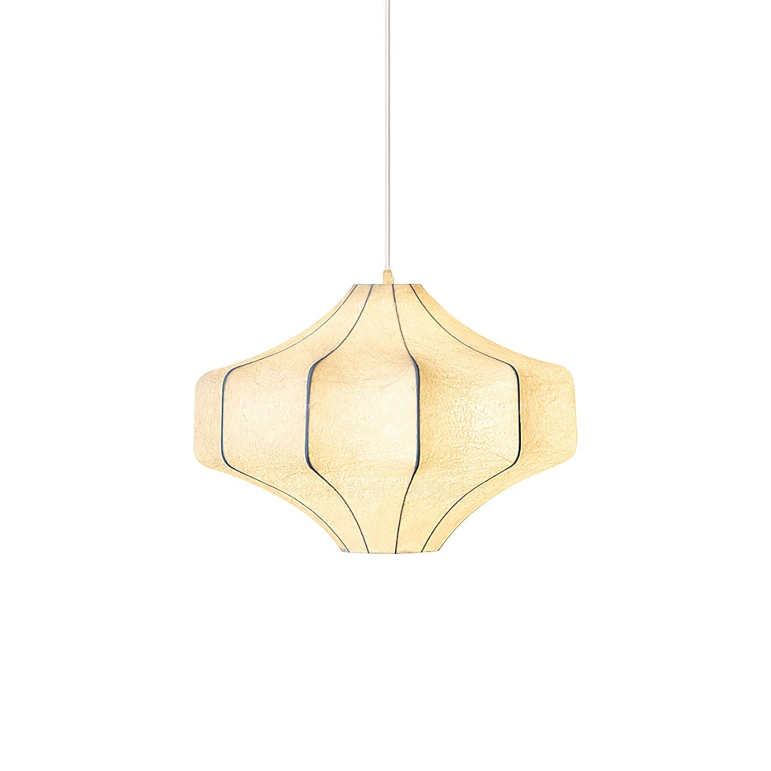 Silken Aura Silk Pendant Lamp-Neutral Decor