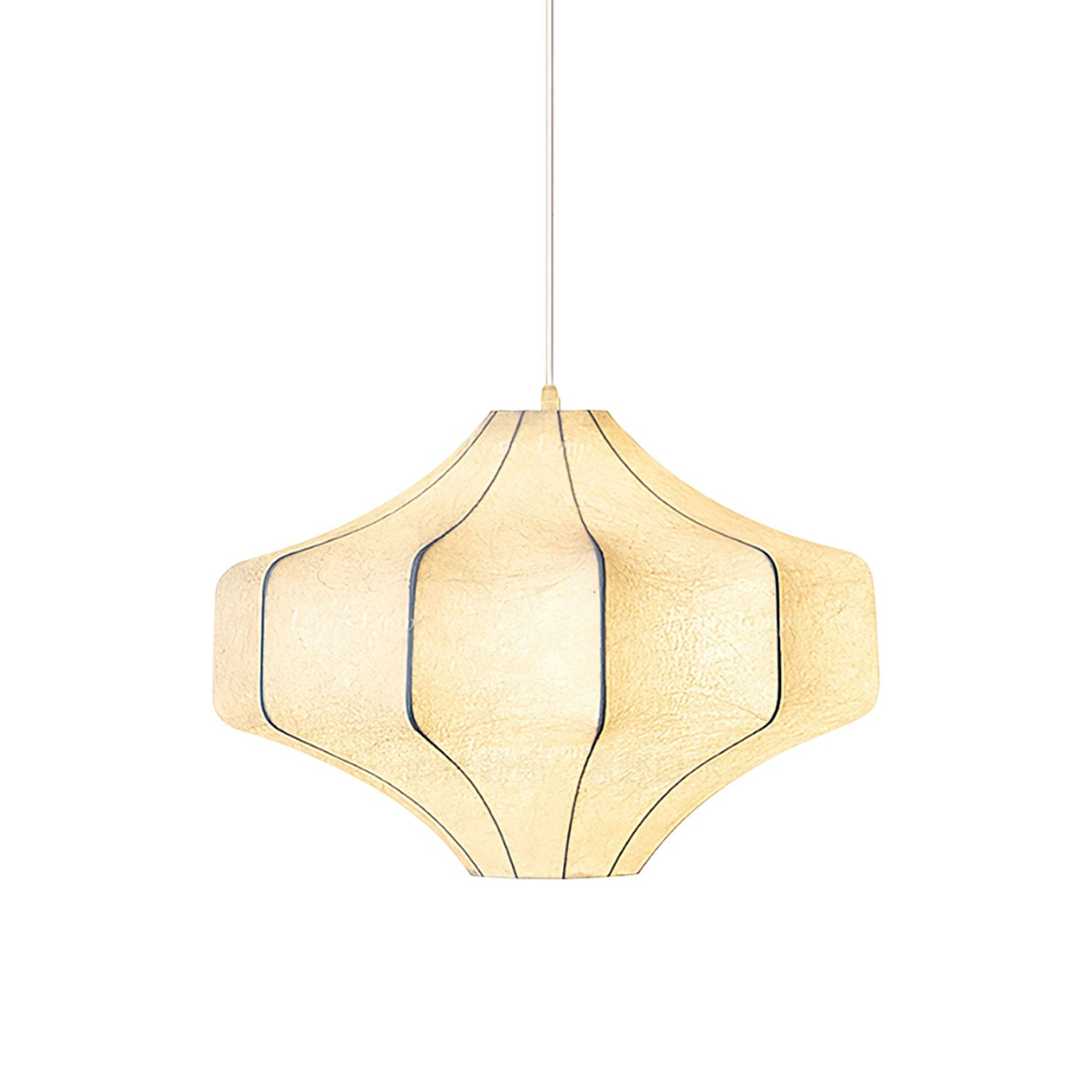 Silken Aura Silk Pendant Lamp-Neutral Decor