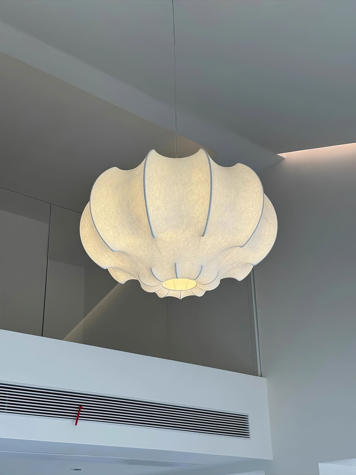Silken Lotus Silk Pendant Lamp-Neutral Decor