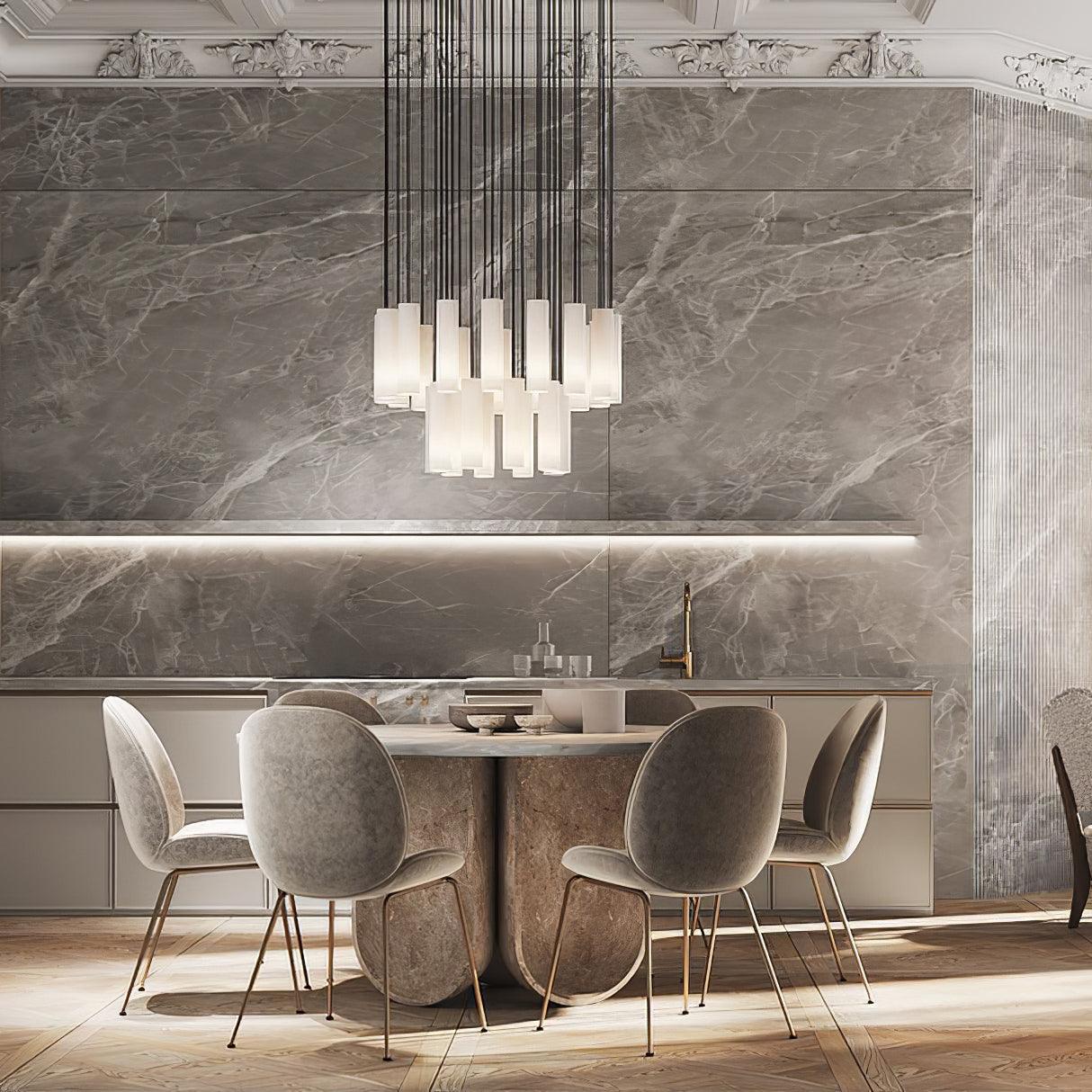 Lunexi Cluster Alabaster Pendant Light-Neutral Decor