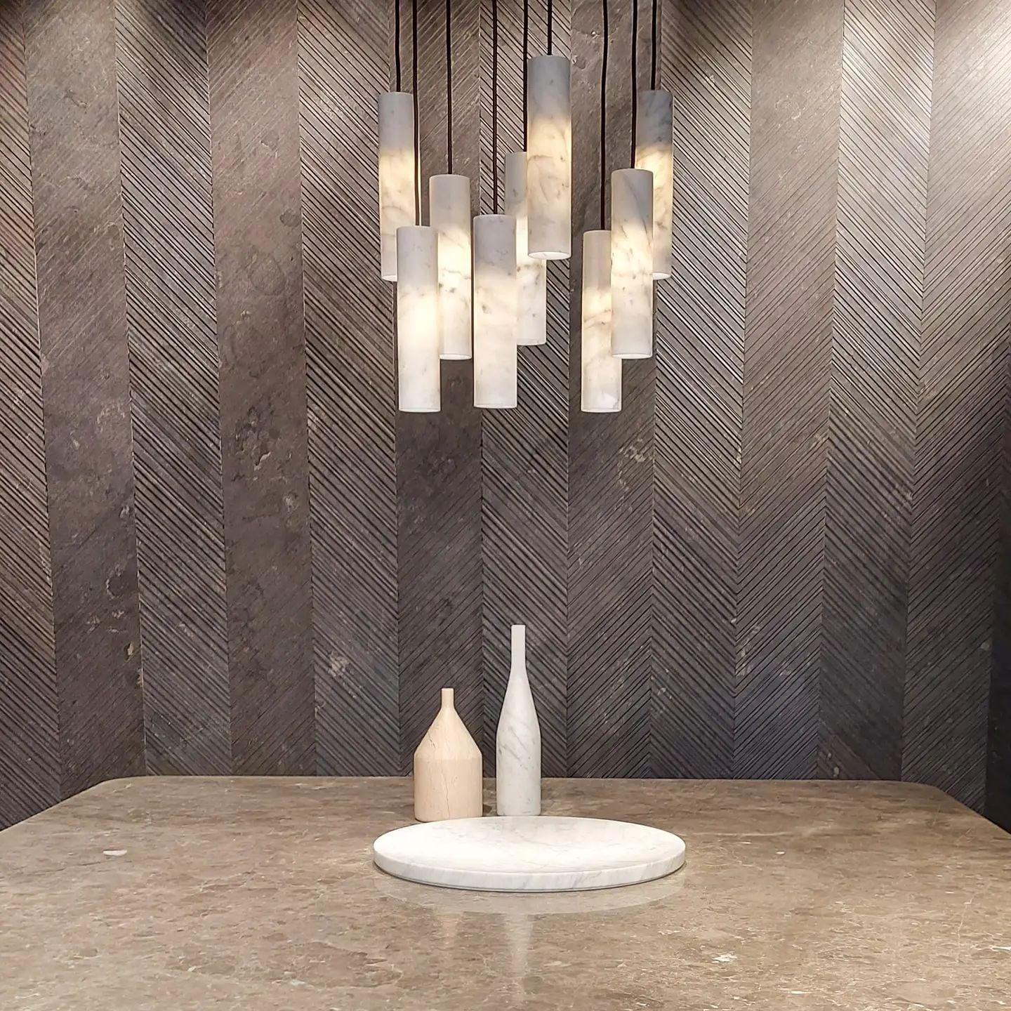 Lunexi Cluster Alabaster Pendant Light-Neutral Decor