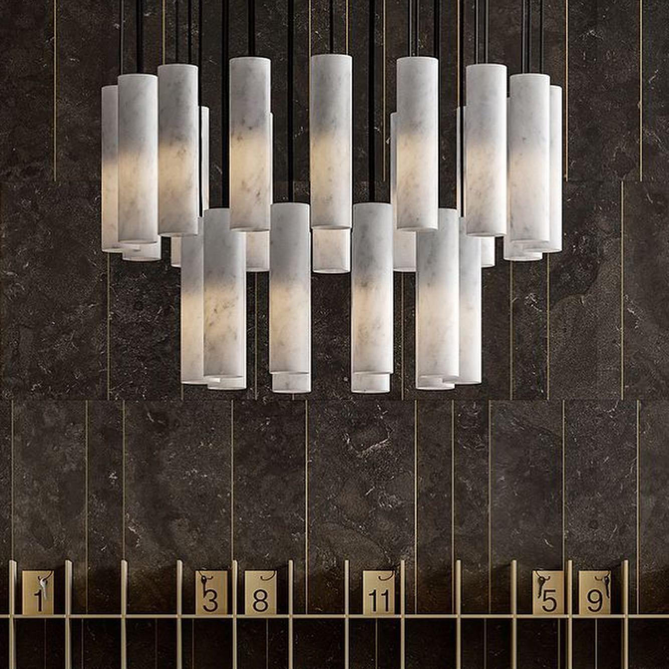 Lunexi Cluster Alabaster Pendant Light-Neutral Decor