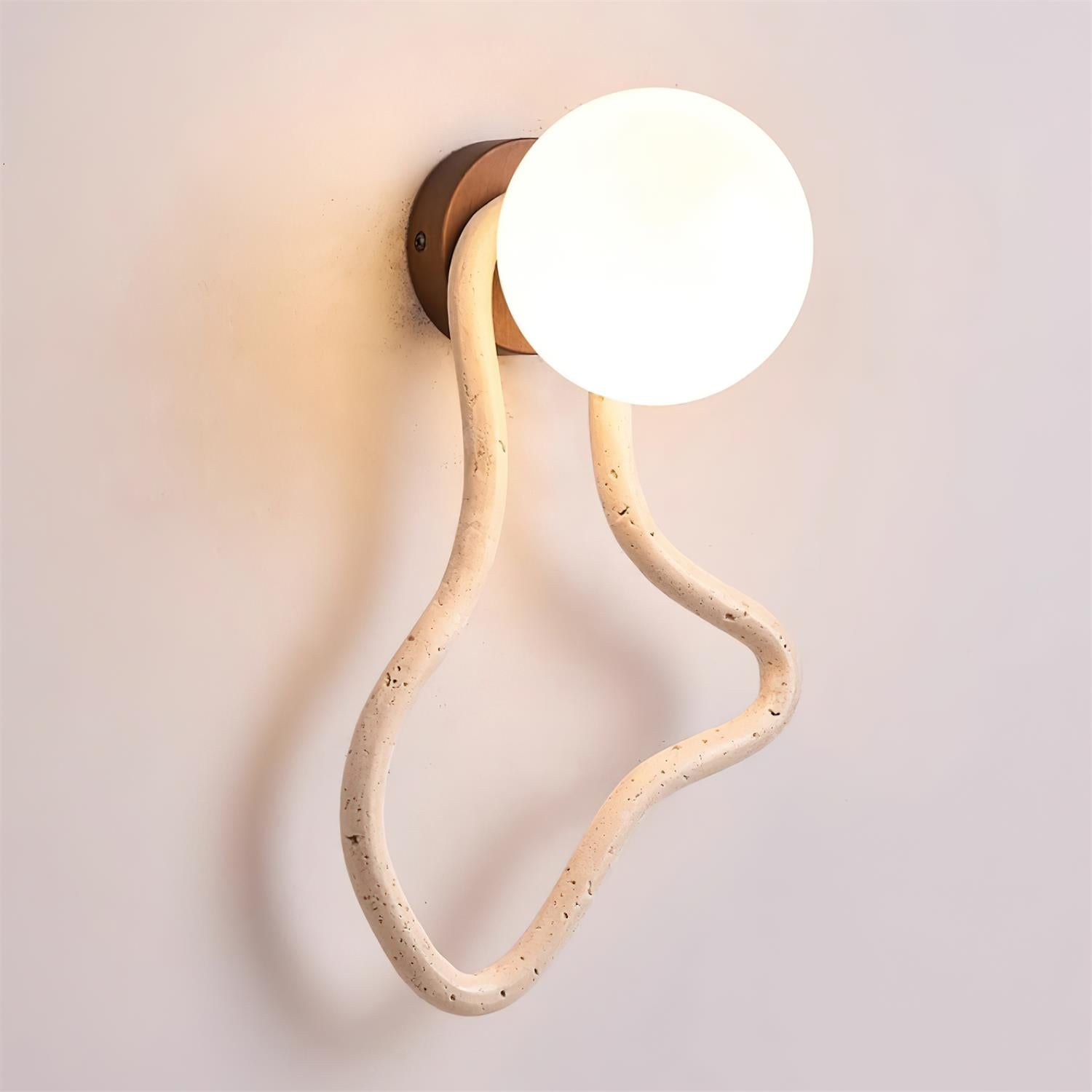 Ritta Cute Wall Lamp  Travertine Wave-like