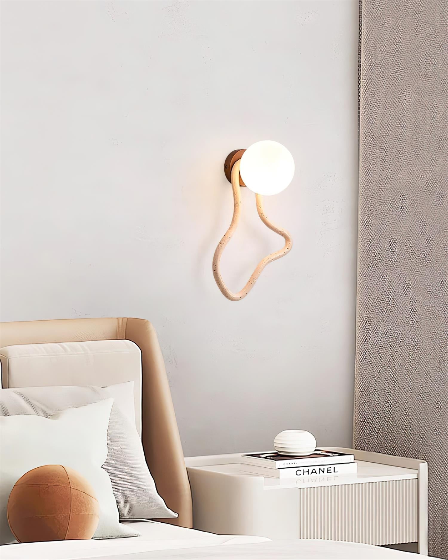 Ritta Cute Wall Lamp  Travertine Wave-like