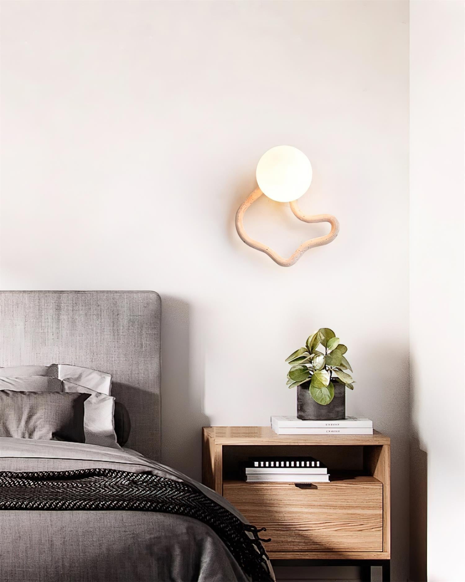 Ritta Cute Wall Lamp  Travertine Wave-like