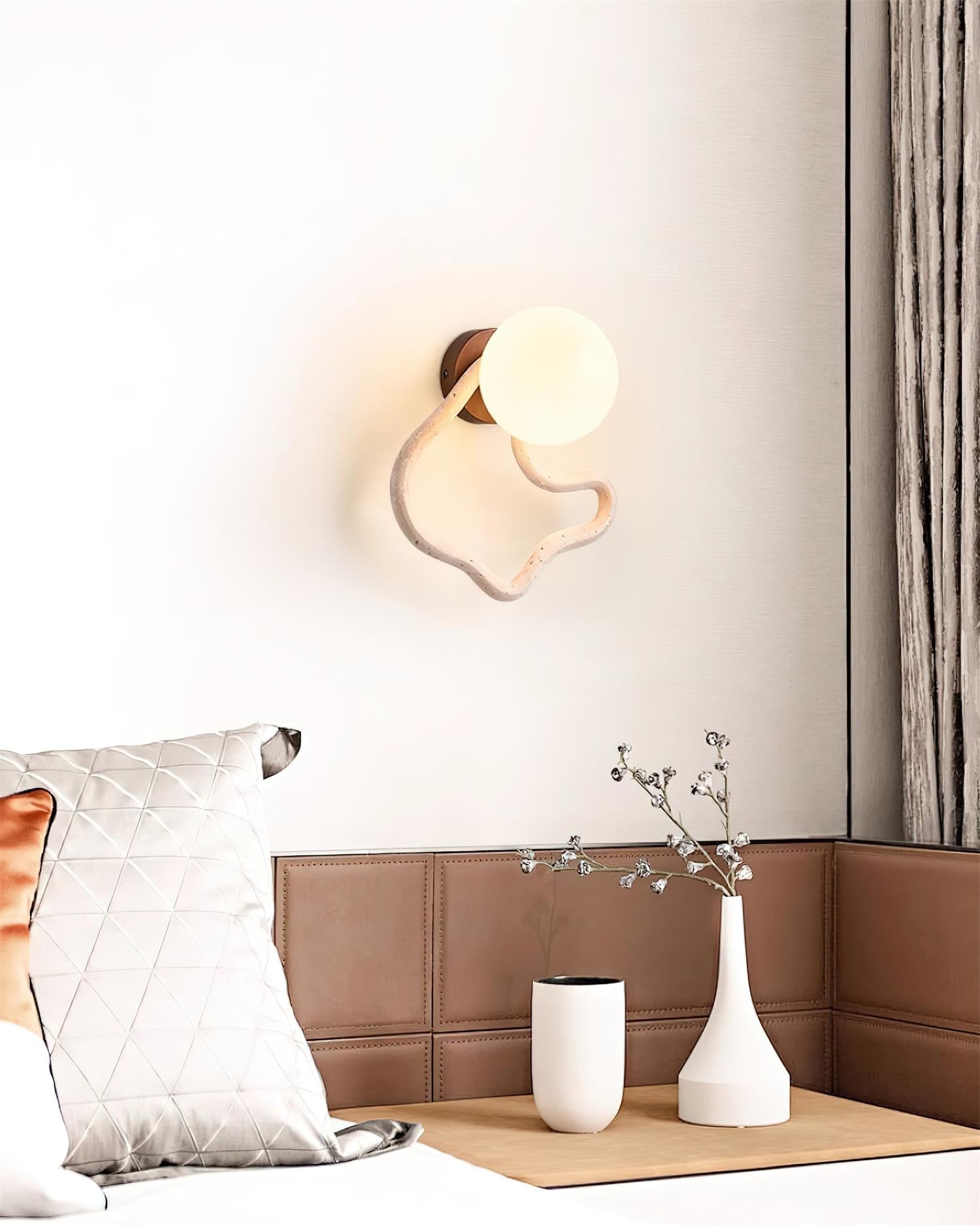 Ritta Cute Wall Lamp  Travertine Wave-like