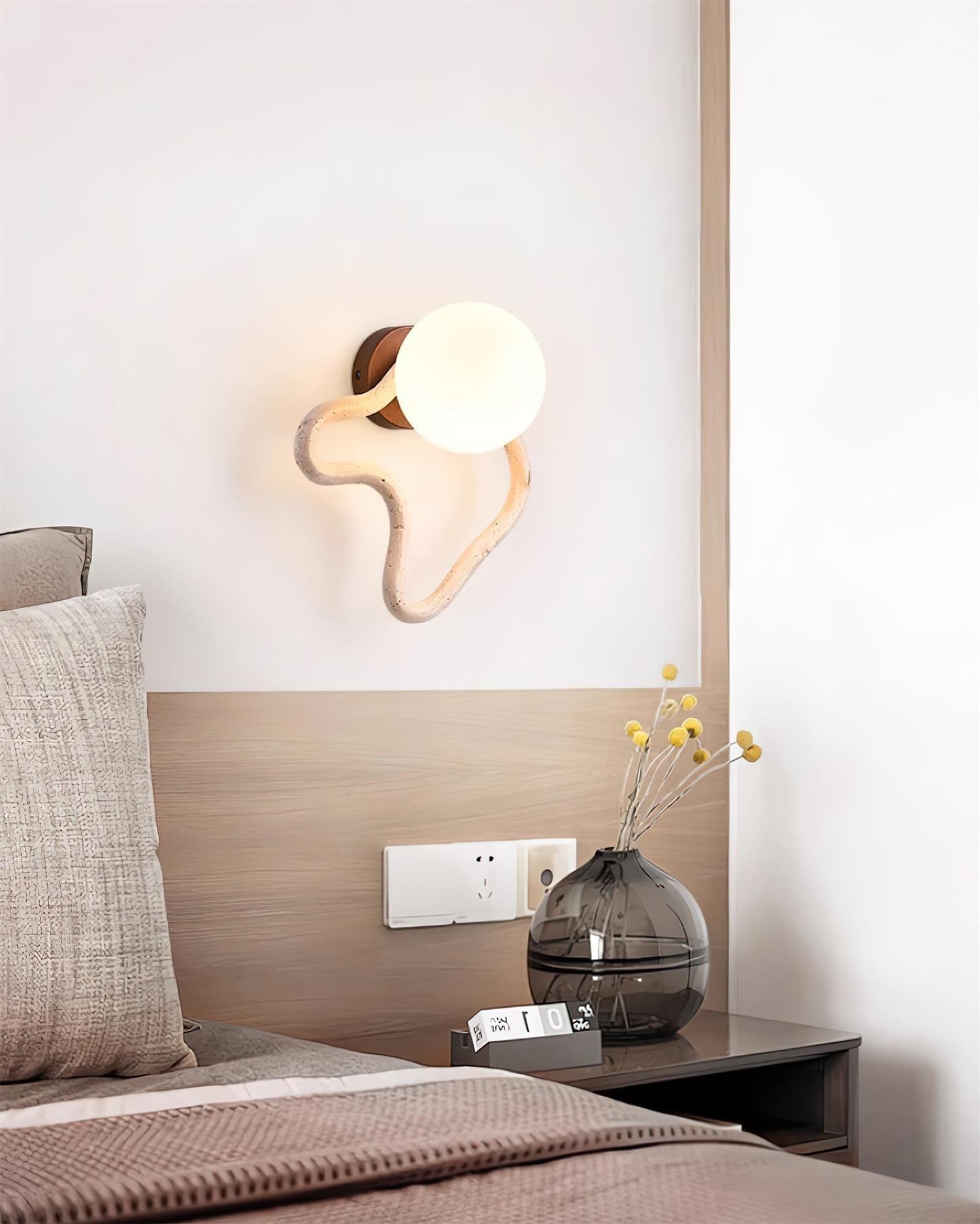 Ritta Cute Wall Lamp  Travertine Wave-like