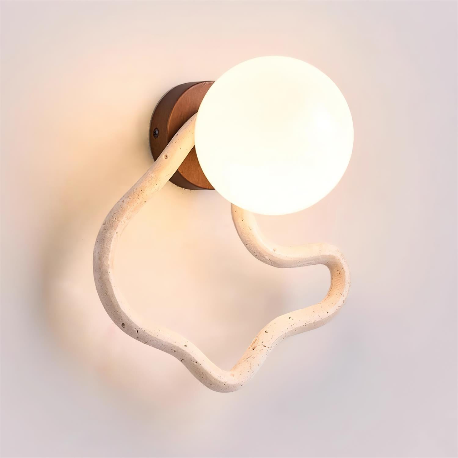 Ritta Cute Wall Lamp  Travertine Wave-like