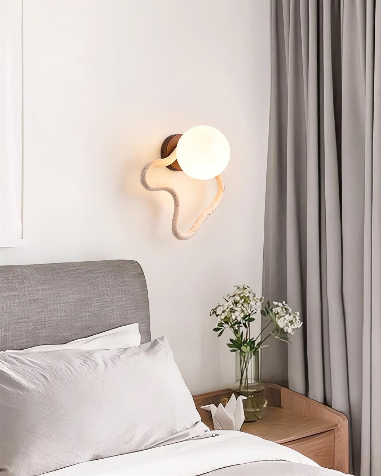 Ritta Cute Wall Lamp  Travertine Wave-like