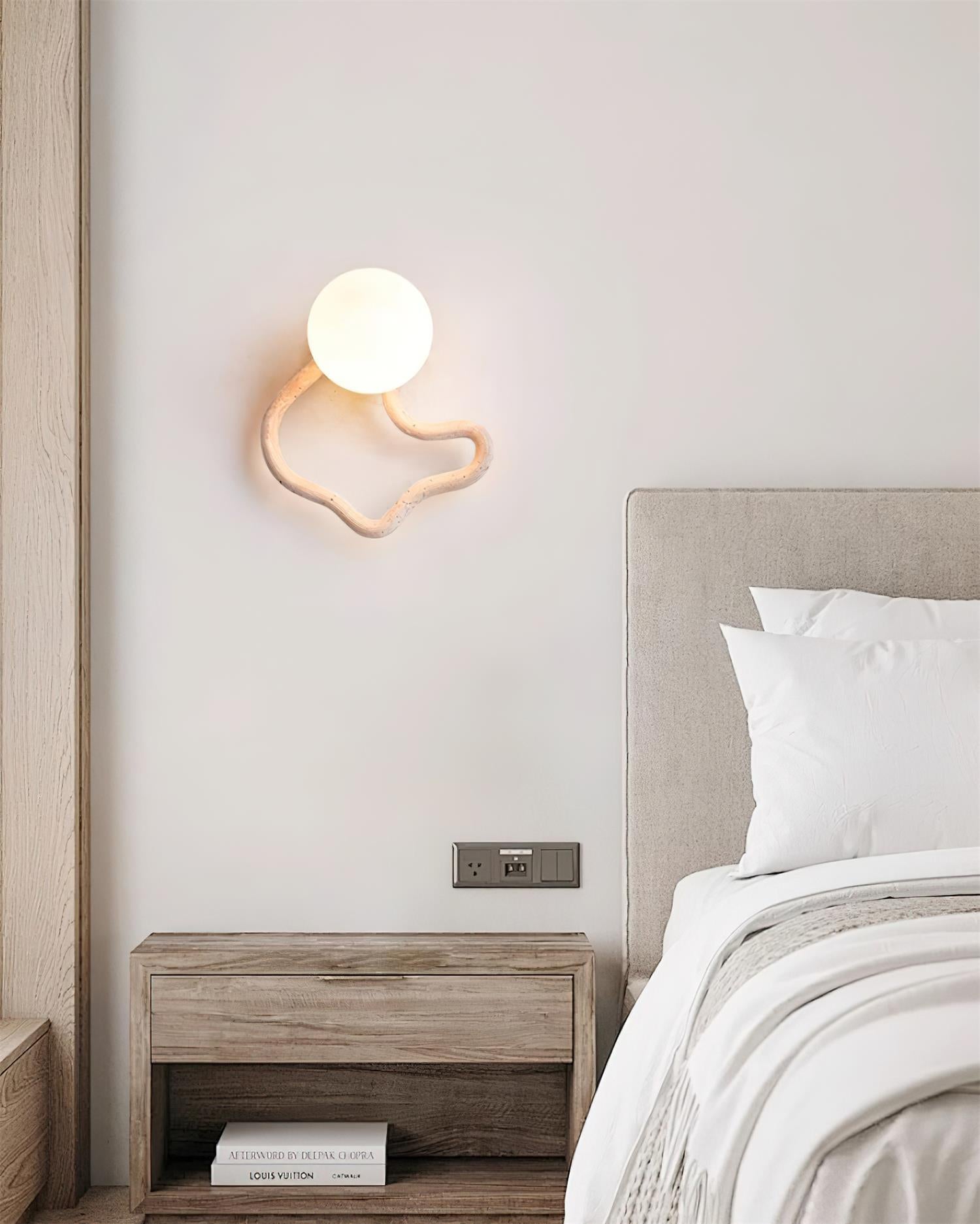 Ritta Cute Wall Lamp  Travertine Wave-like