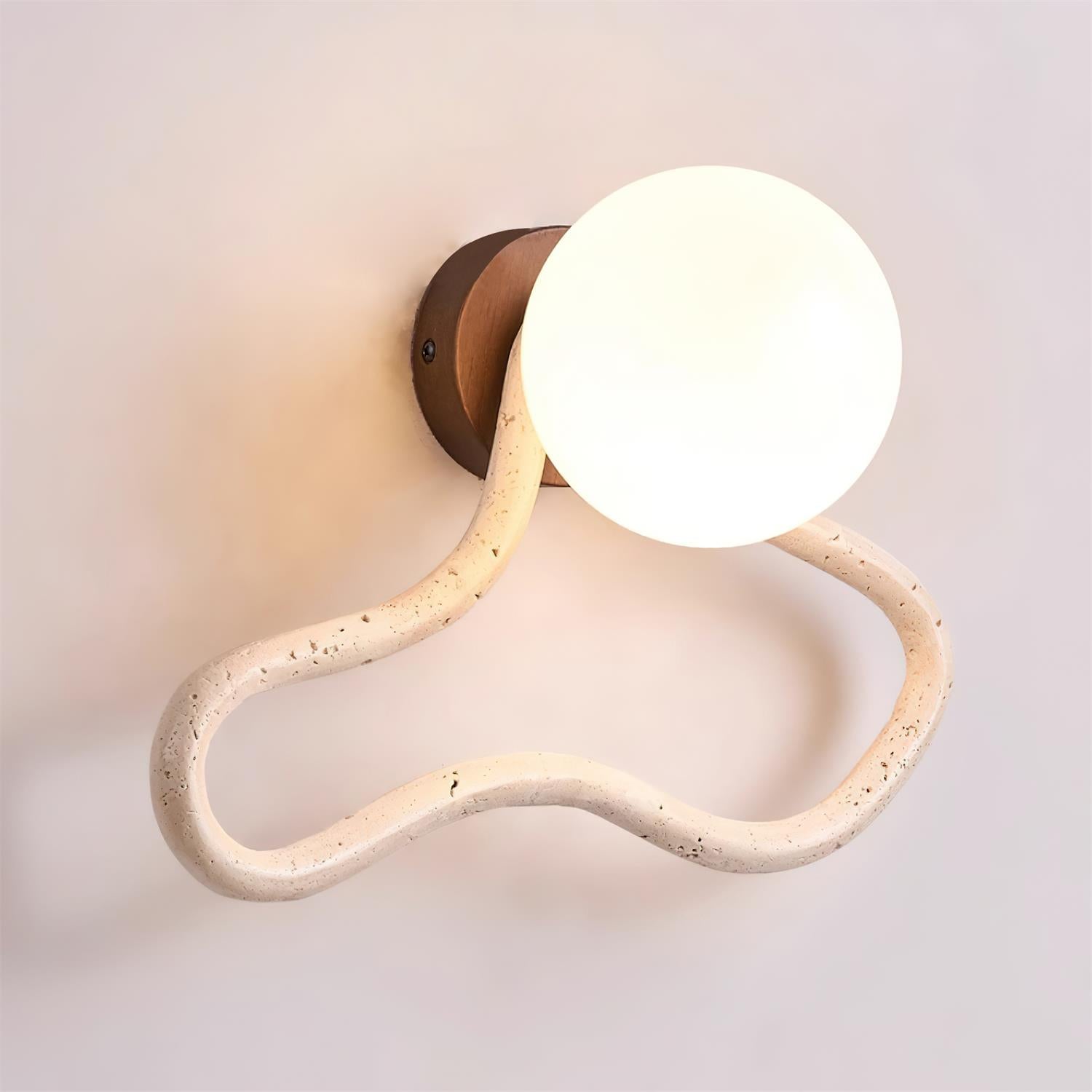 Ritta Cute Wall Lamp  Travertine Wave-like