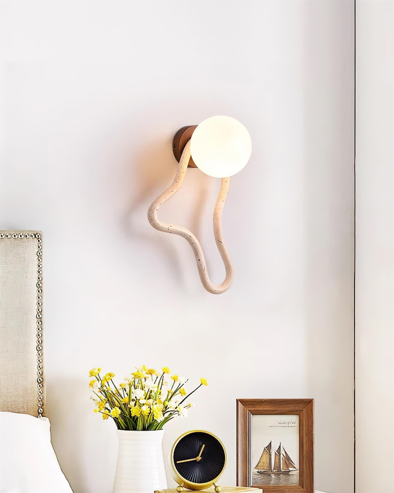 Ritta Cute Wall Lamp  Travertine Wave-like
