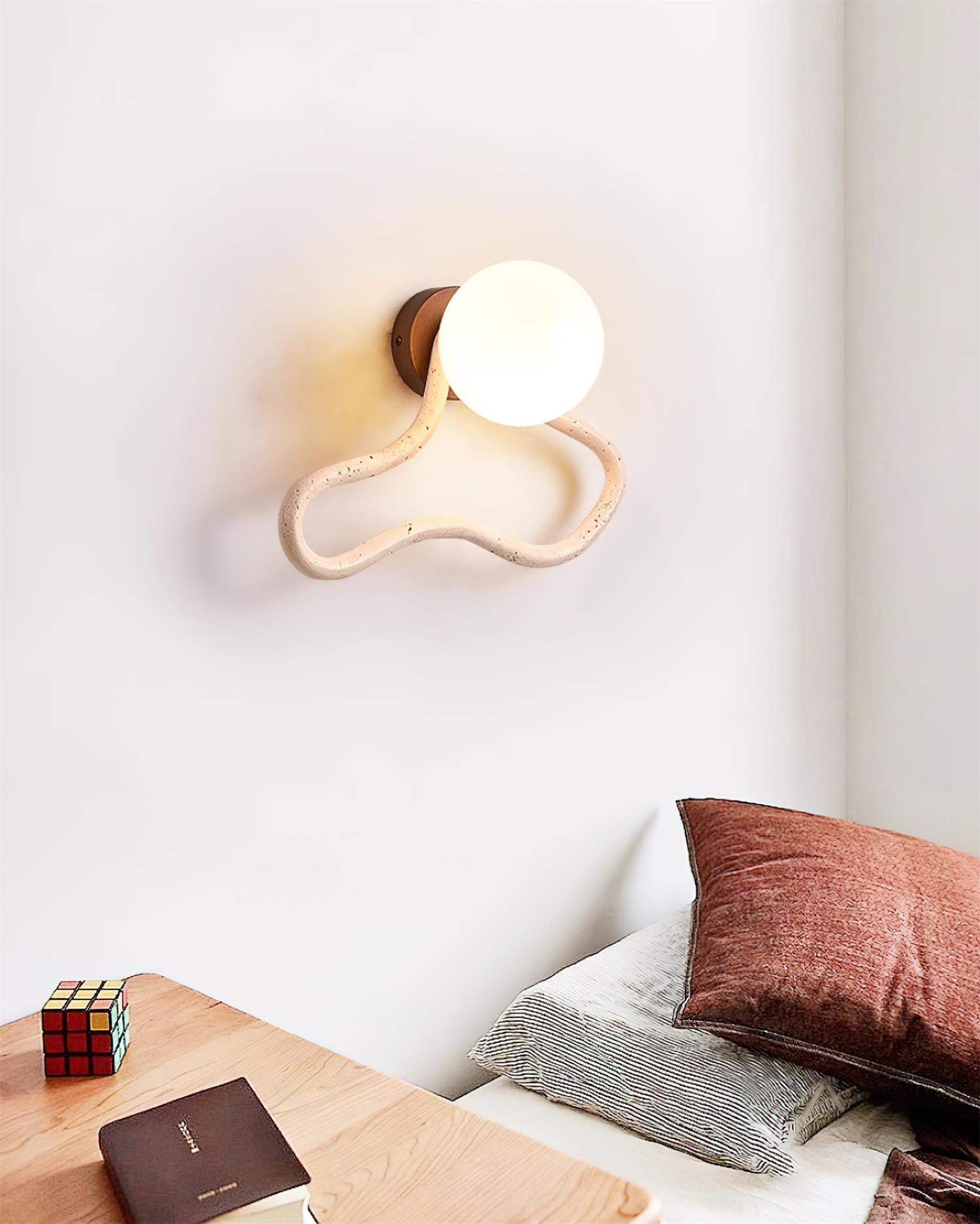 Ritta Cute Wall Lamp  Travertine Wave-like