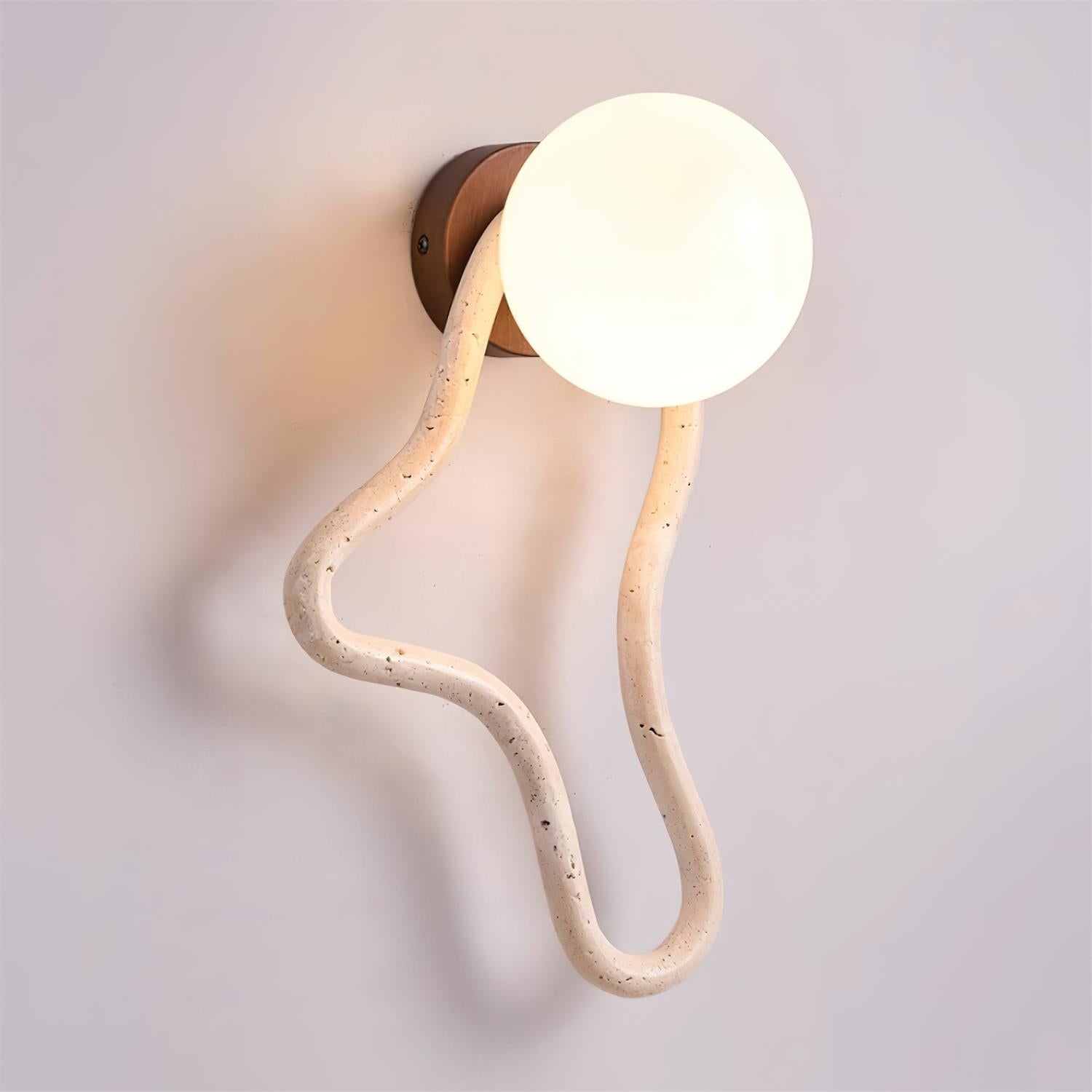 Ritta Cute Wall Lamp  Travertine Wave-like