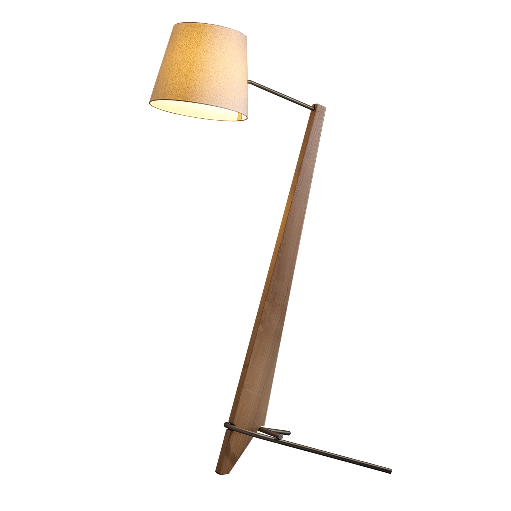 Vyran Wood Fabric Floor Lamp-Neutral Decor