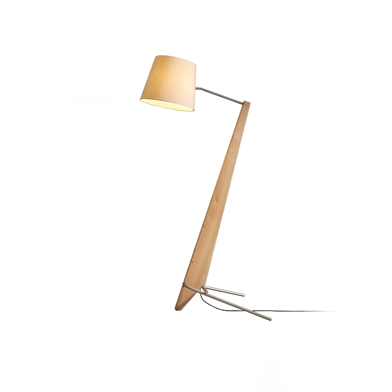 Vyran Wood Fabric Floor Lamp-Neutral Decor