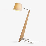 Vyran Wood Fabric Floor Lamp-Neutral Decor