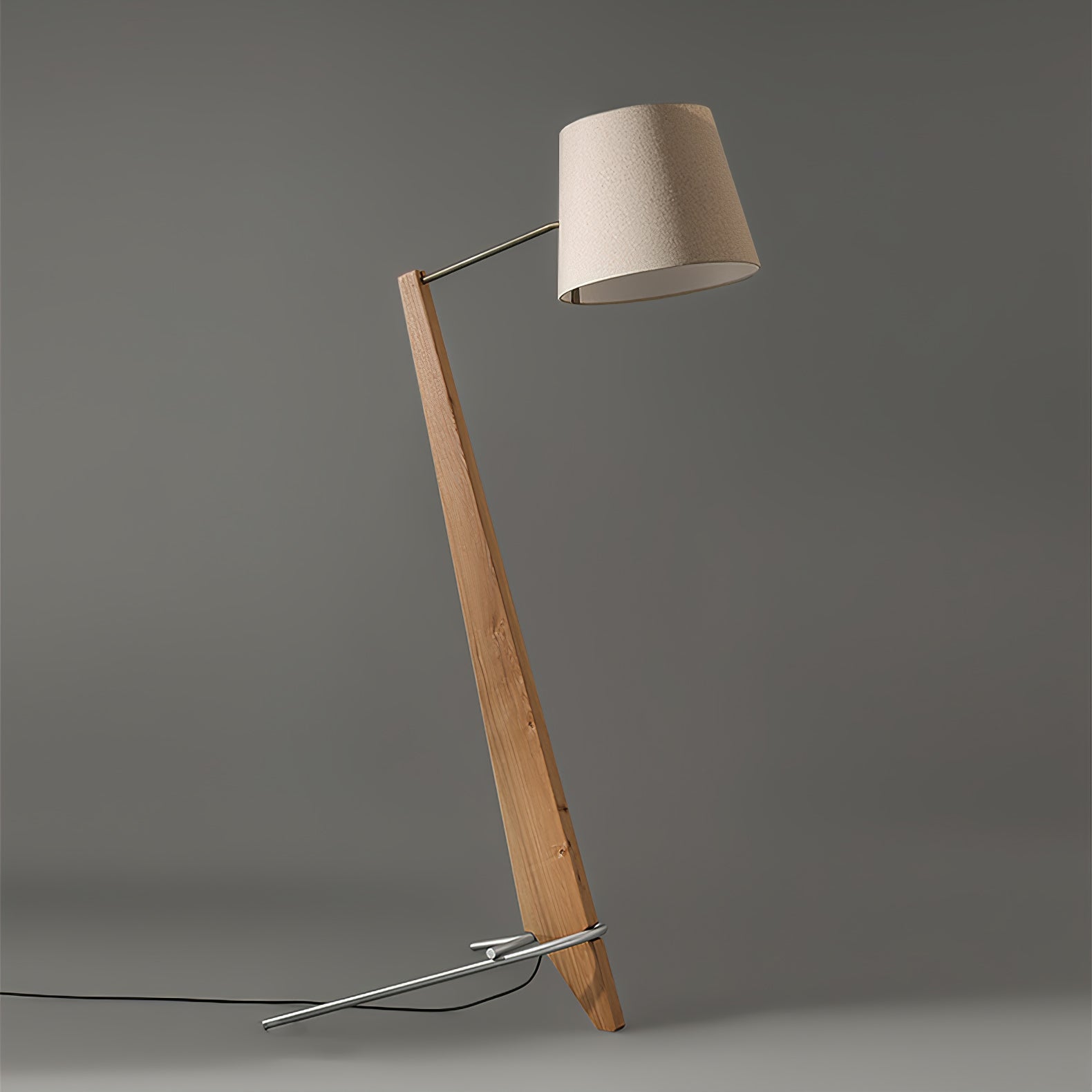 Vyran Wood Fabric Floor Lamp-Neutral Decor